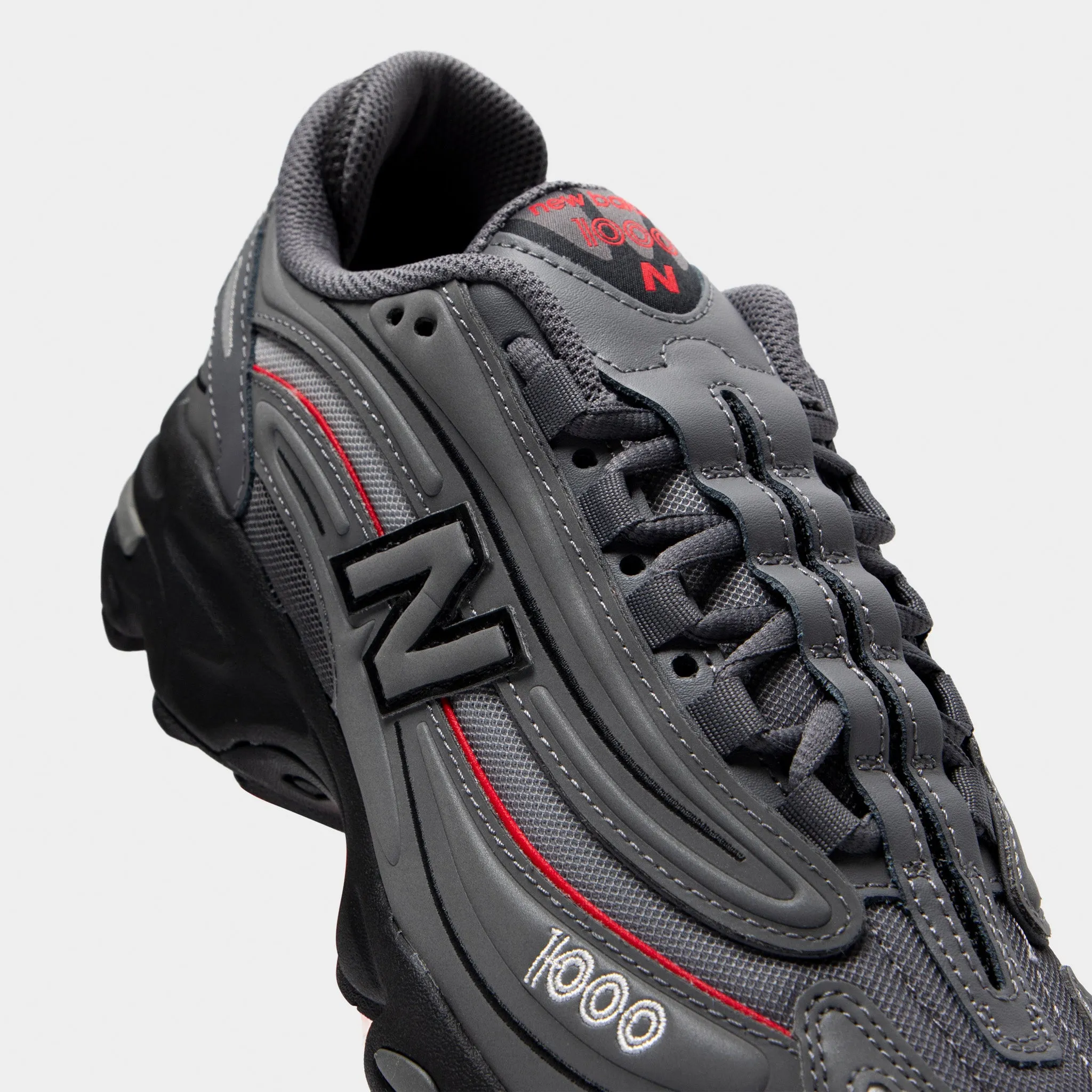 New Balance M1000 Castlerock / Team Red Cushioned Midsole Geometry Dual Density Foam