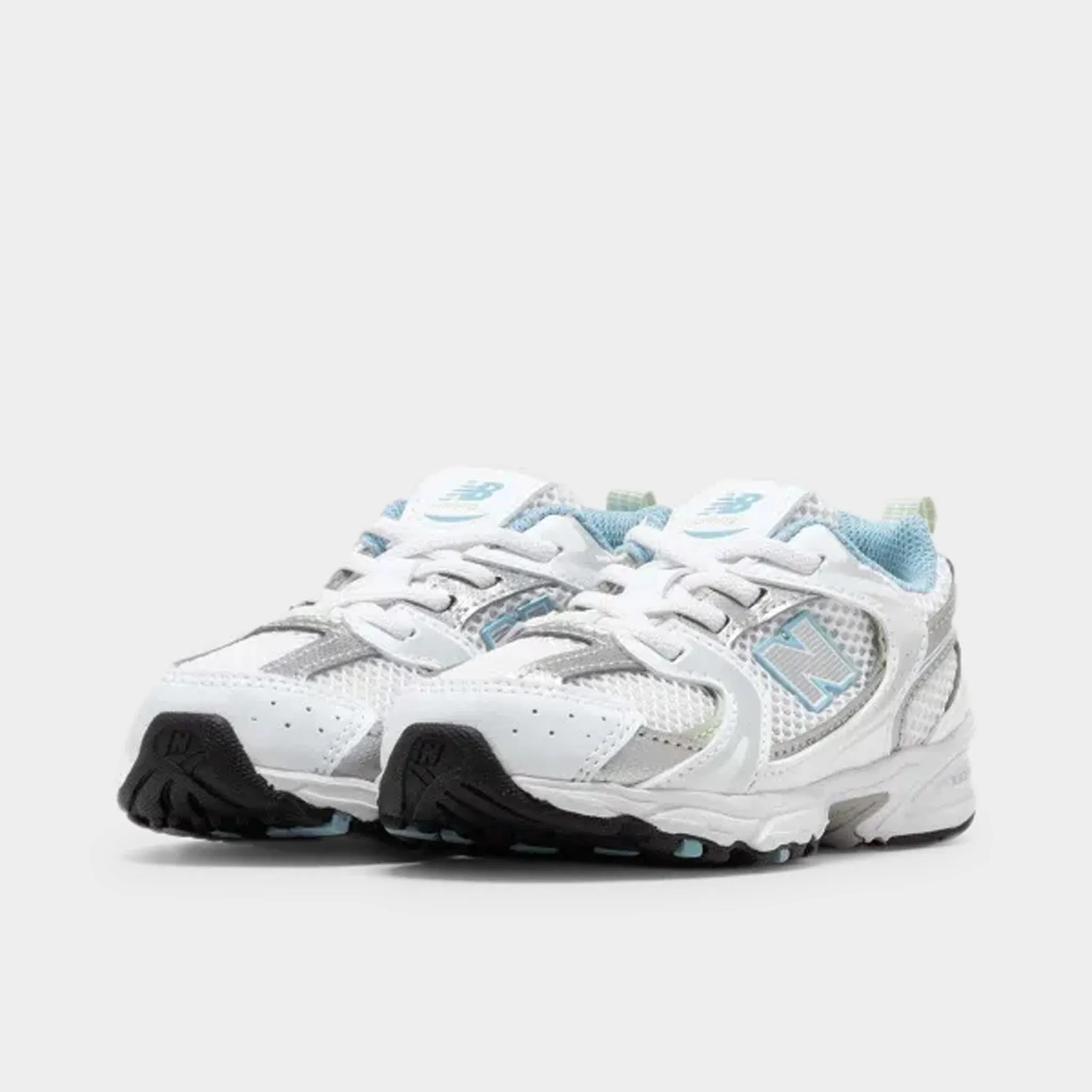Machine washable Unique grip New Balance Toddler's 530 White / Silver - Light Blue