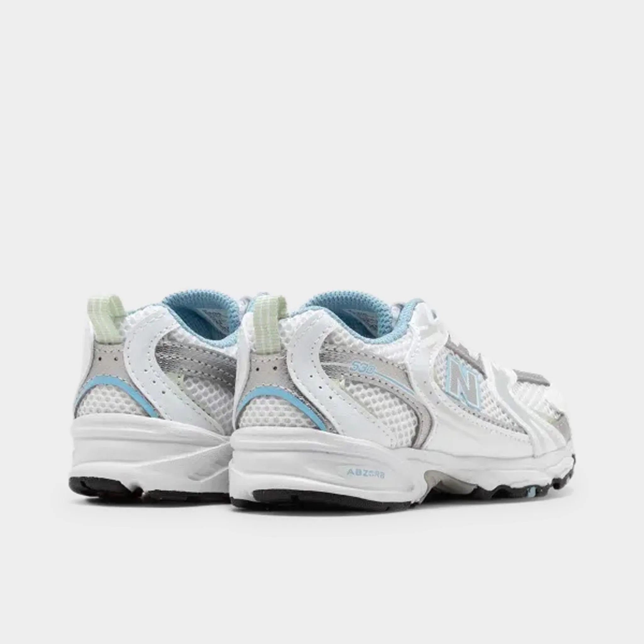 New Balance Toddler's 530 White / Silver - Light Blue Smooth Lines Durable Material