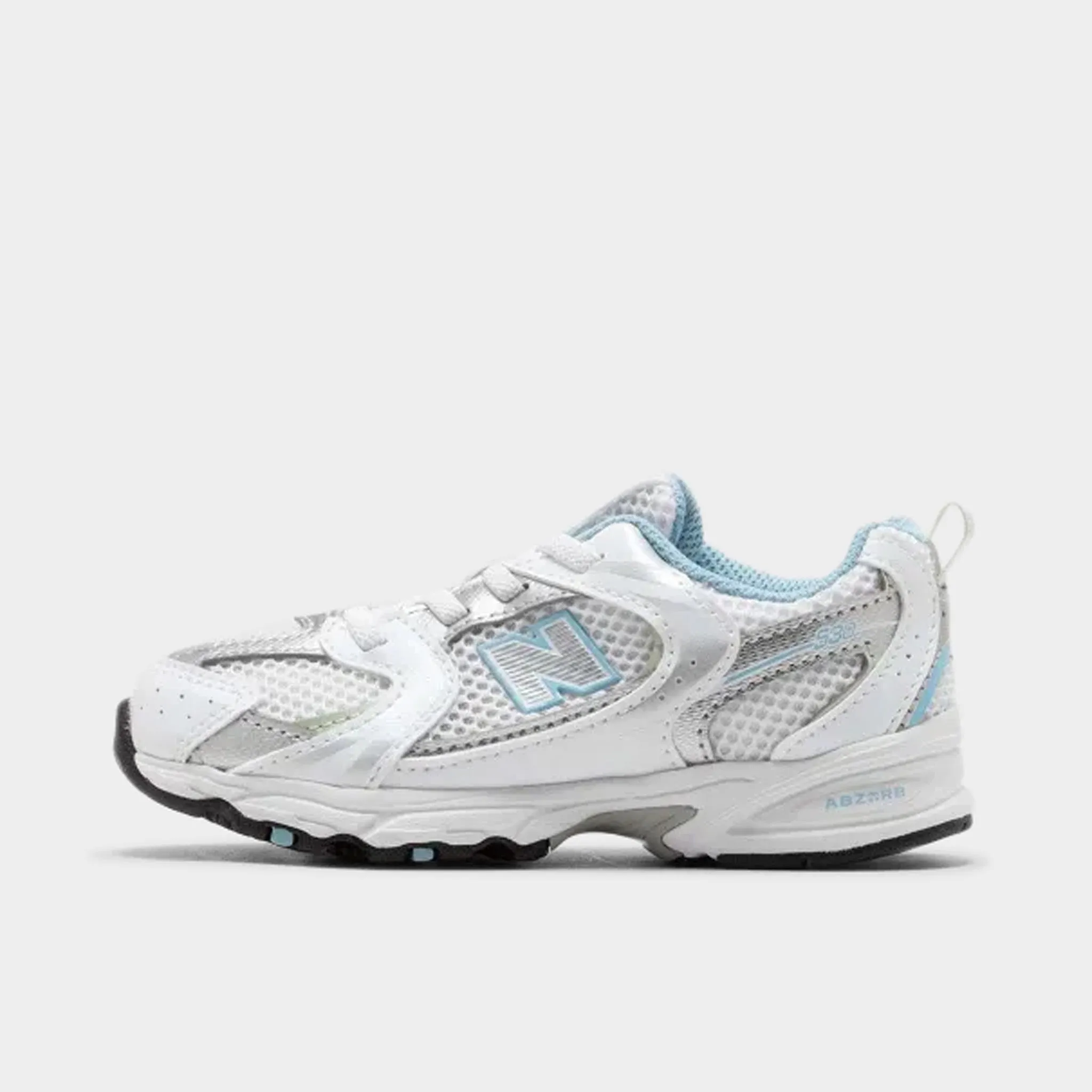 Compression Midsole foam padding New Balance Toddler's 530 White / Silver - Light Blue