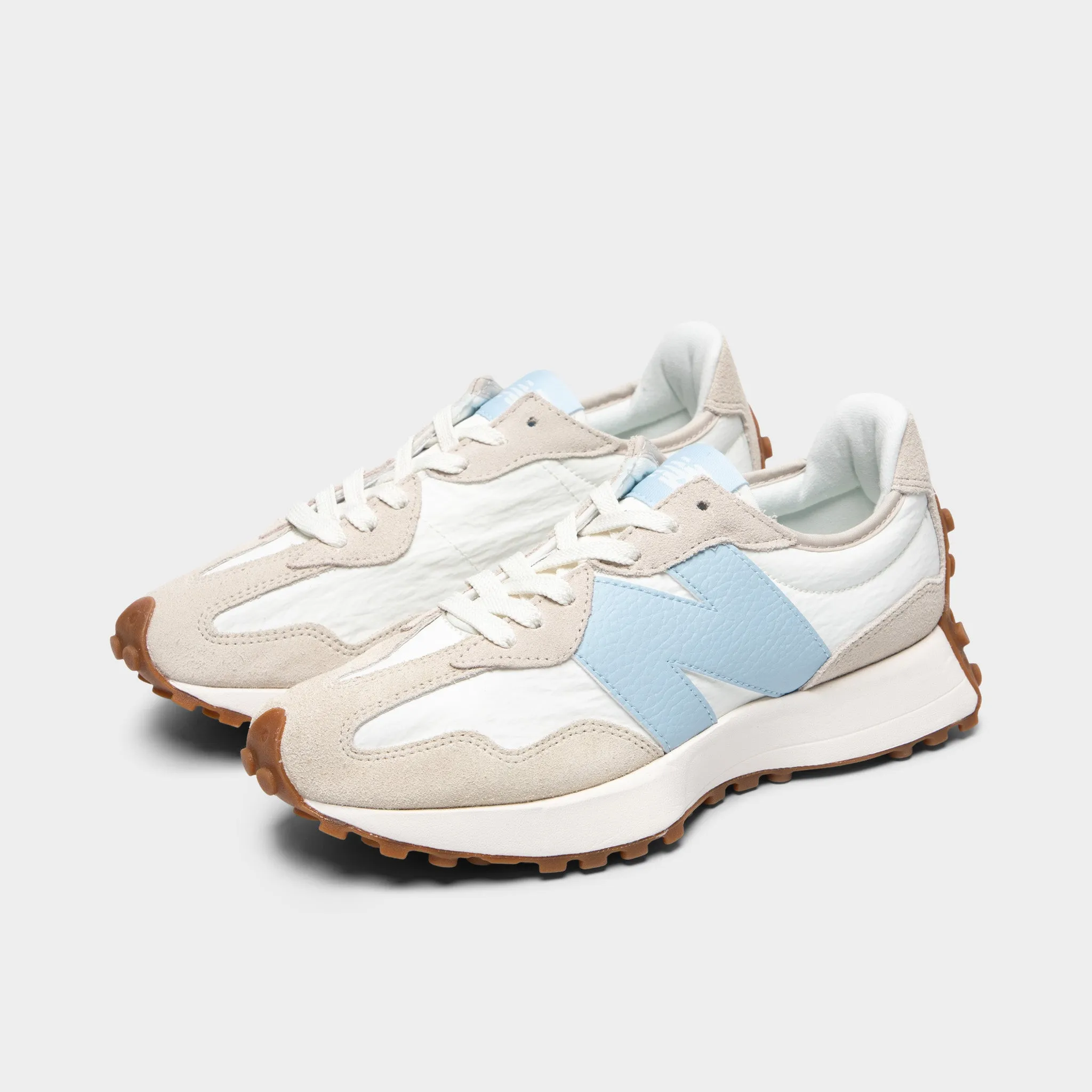 New Balance Women's 327 Tan / Light Blue No irritation