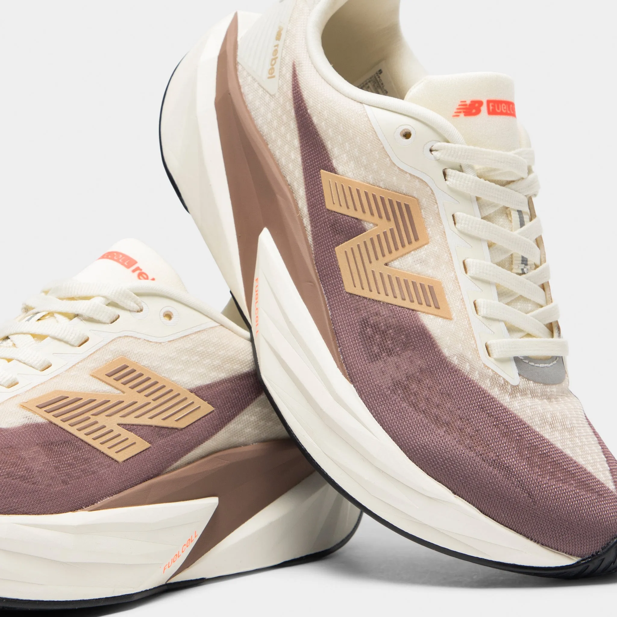 New Balance Women's FuelCell Rebel v5 Angora / Earth Shadow Reinforced Midfoot