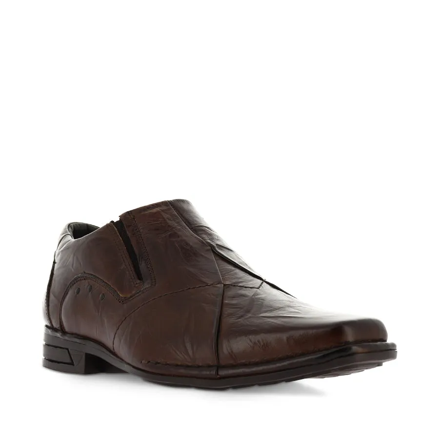 NEWSON - BROWN LEATHER Casual Walking Comfort All Season
