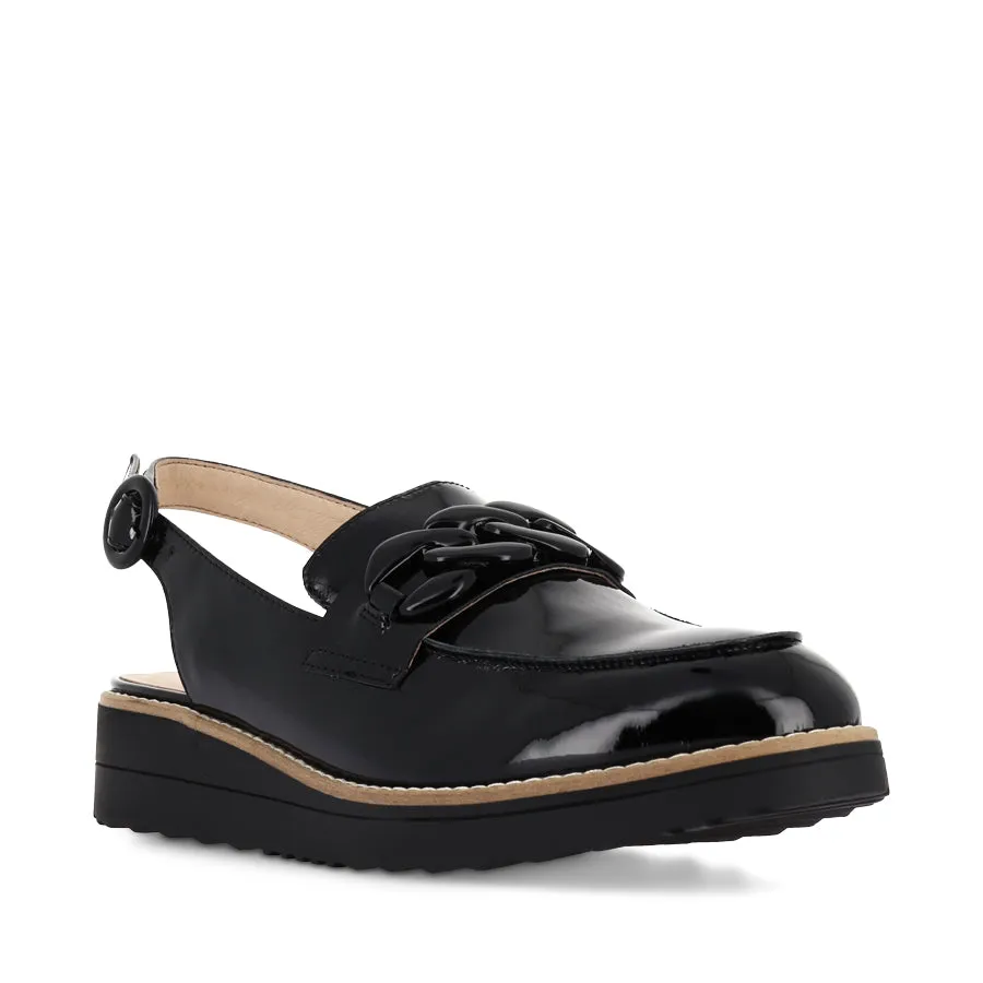 OFFAIRS - BLACK BLACK PATENT Simple Fit Flexible Design
