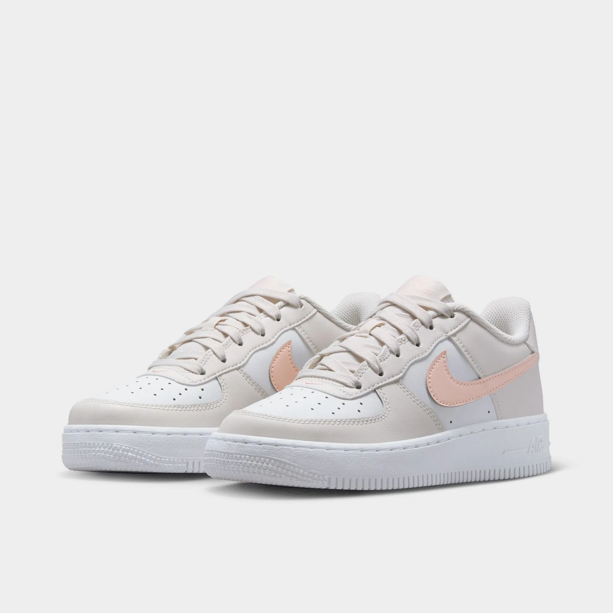Nike Air Force 1 GS Phantom / Echo Pink - Summit White Moisture wicking Sweat Resistant Lining