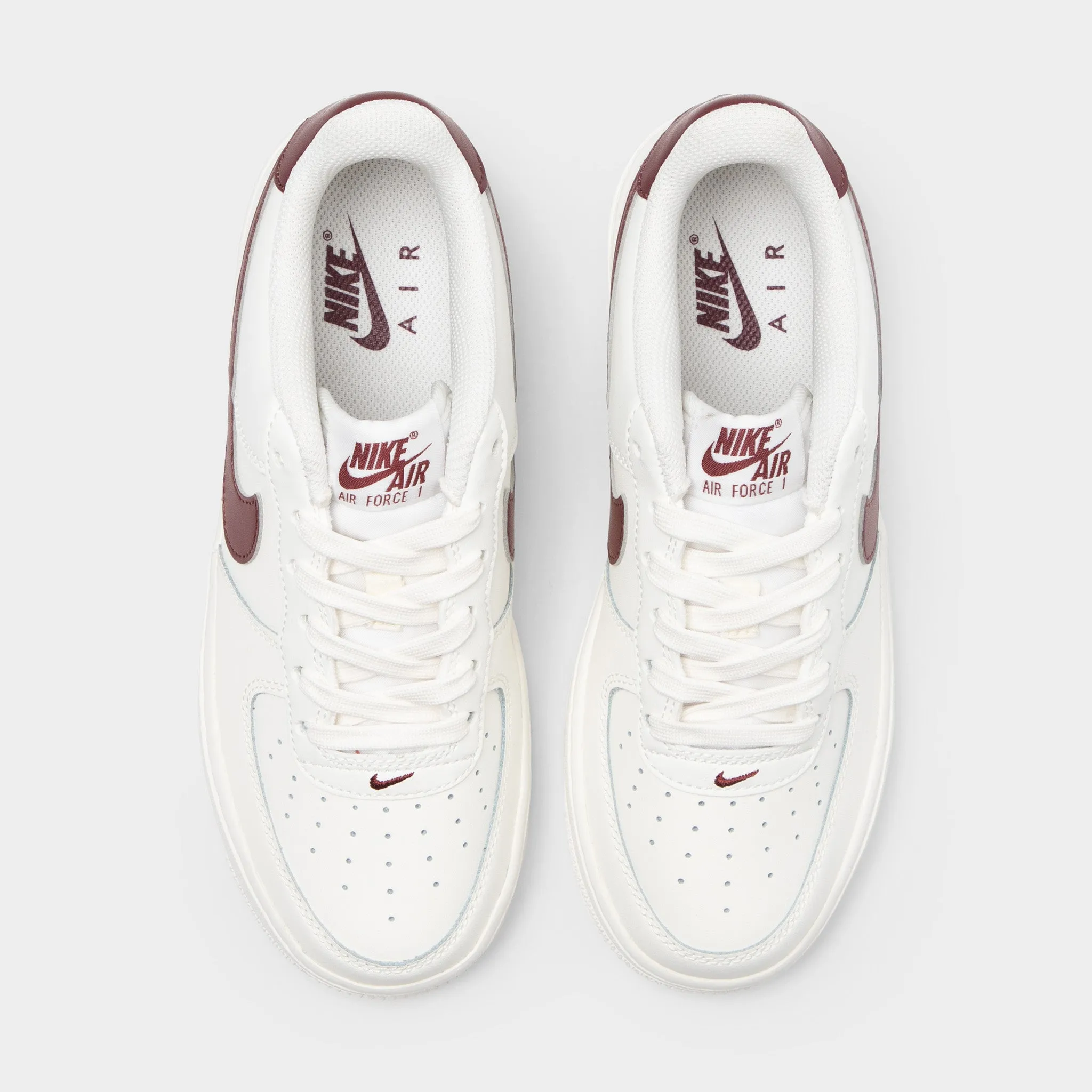 Nike Air Force 1 GS Sail / Dark Team Red Springboard Midsole Geometry Foot Protection