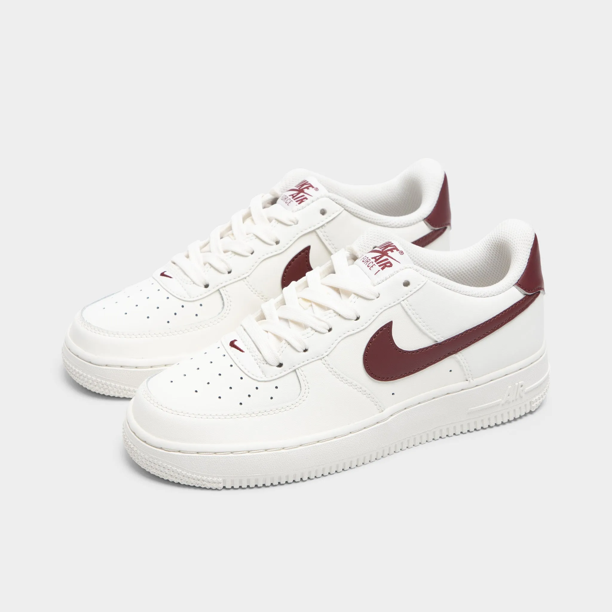 Nike Air Force 1 GS Sail / Dark Team Red Textured Insole