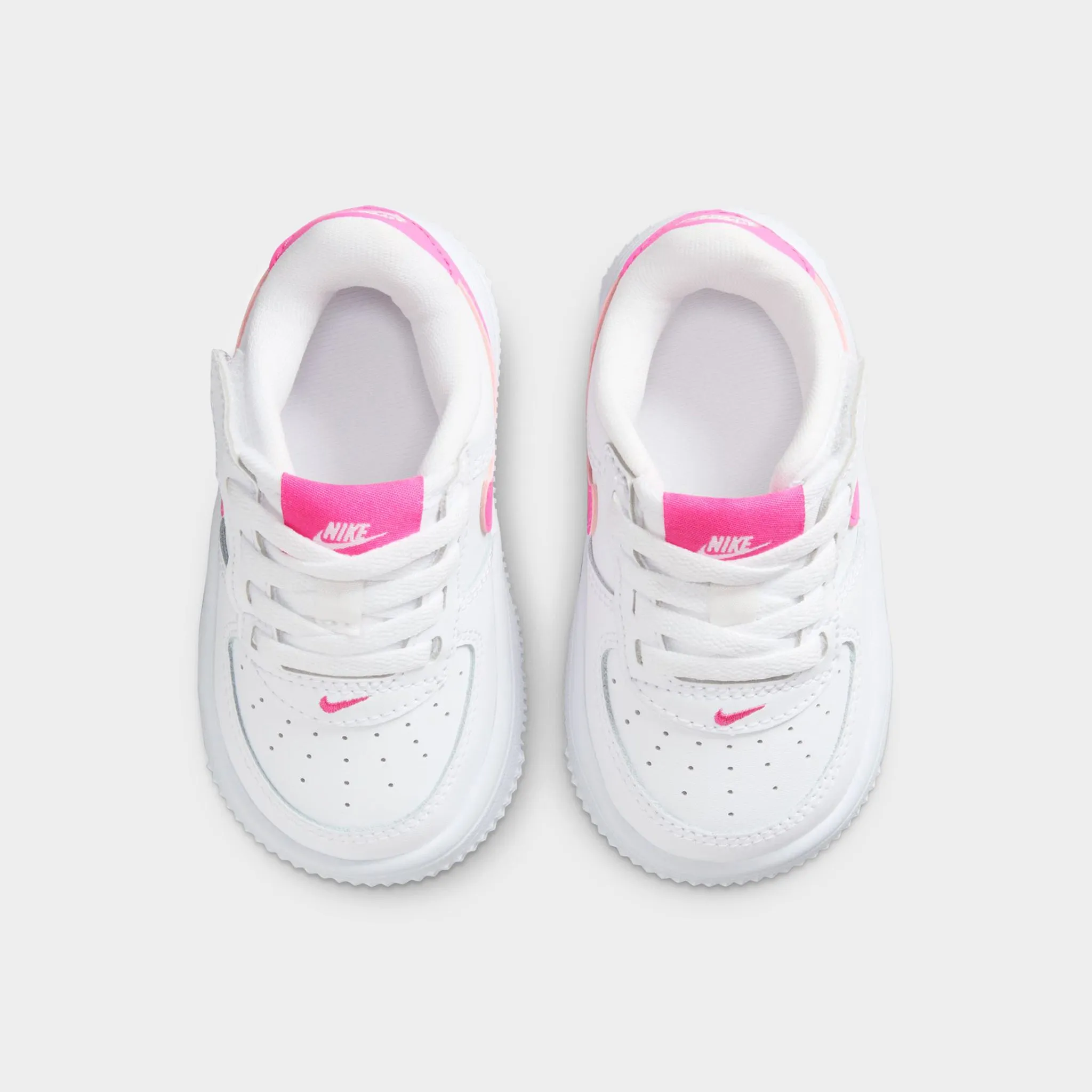 Nike Air Force 1 Low Easyon TD White / Laser Fuchsia Comfort Socks