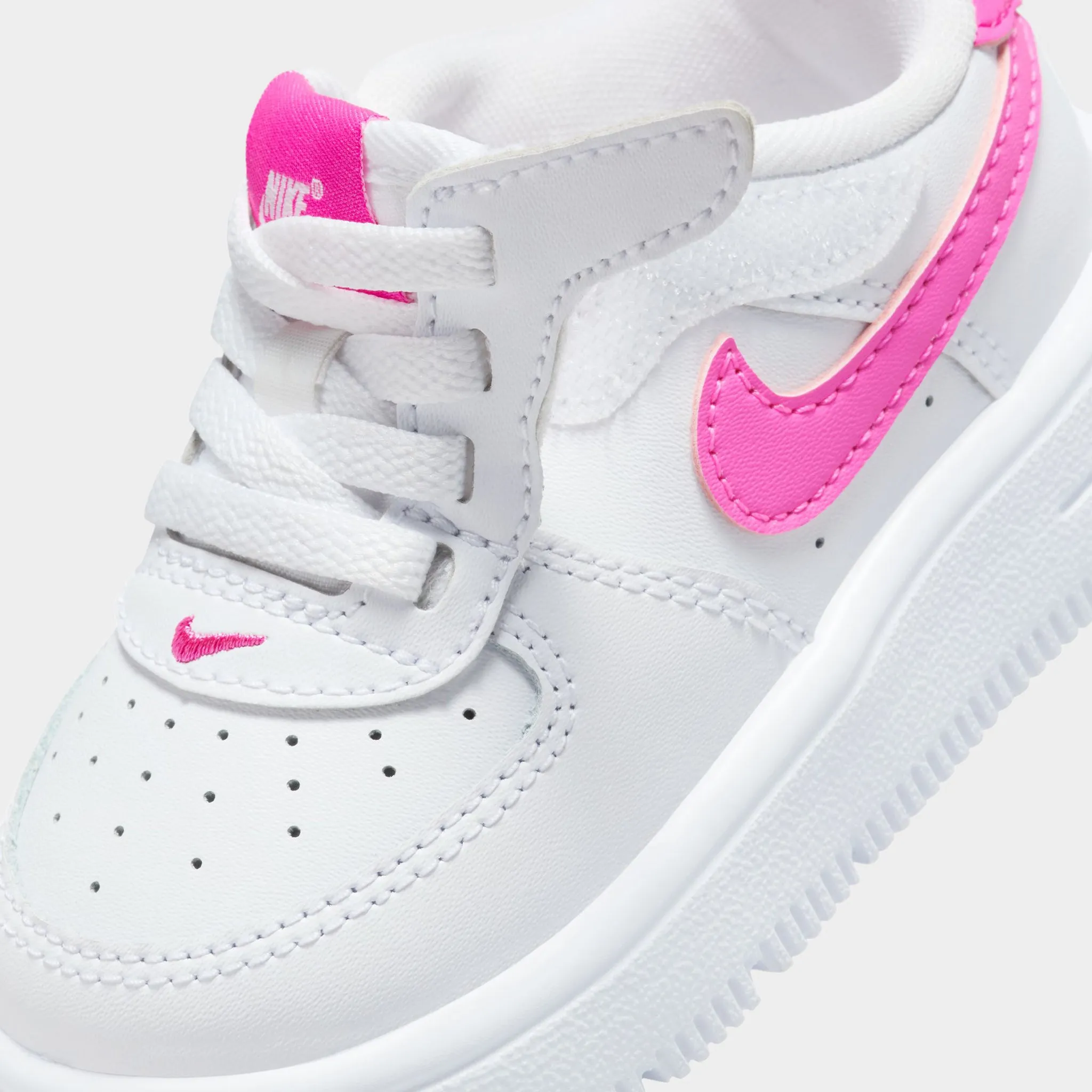 Durable Flexible Construction Nike Air Force 1 Low Easyon TD White / Laser Fuchsia
