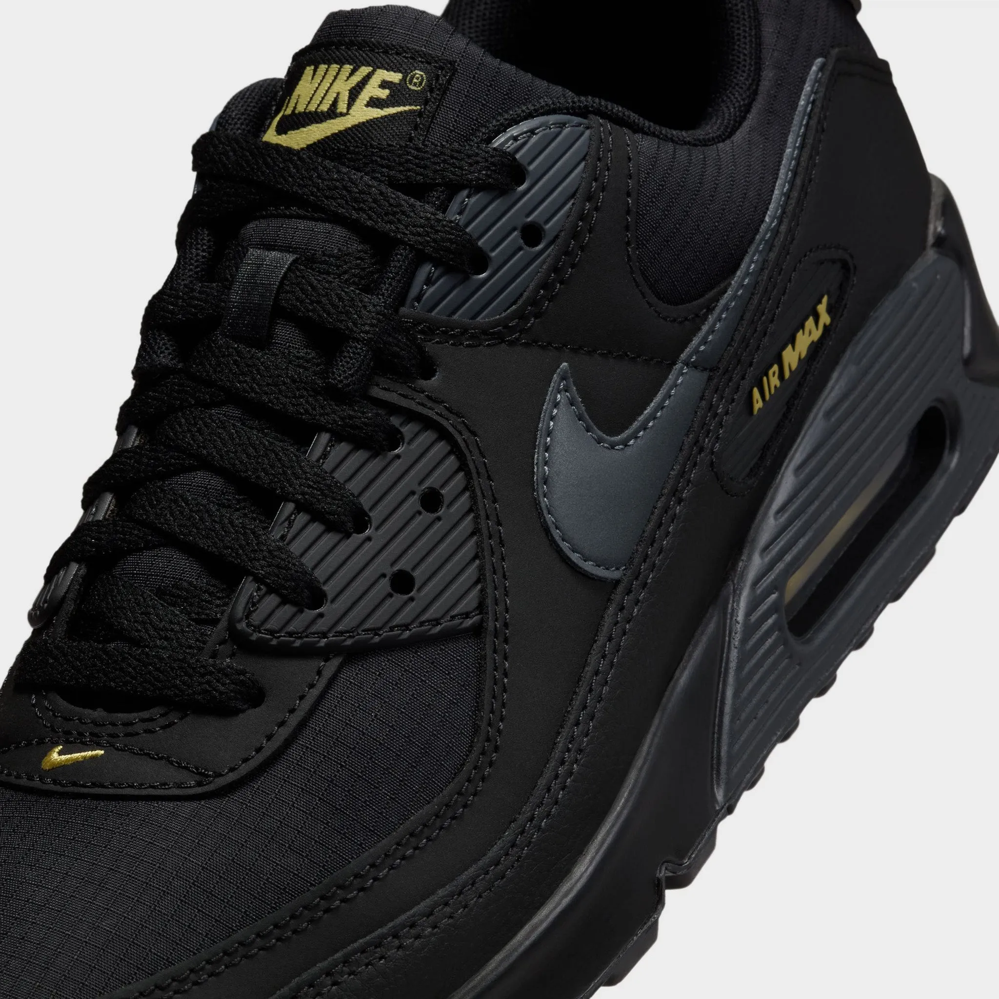 Nike Air Max 90 Black / Buff Gold - Anthracite Fresh Pair