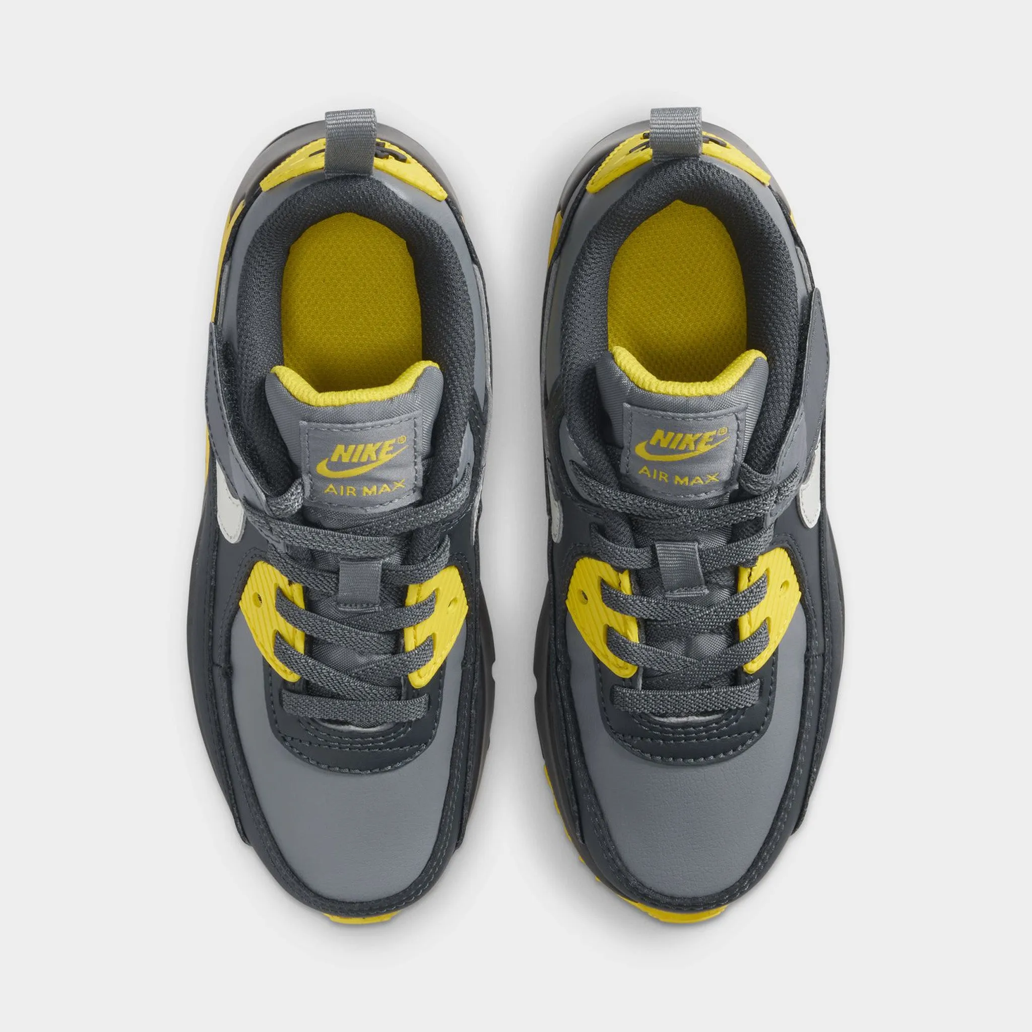 Nike Air Max 90 Easy On PS Lightening / Light Silver - Smoke Grey Supportive Base Ergonomic Heel Counters