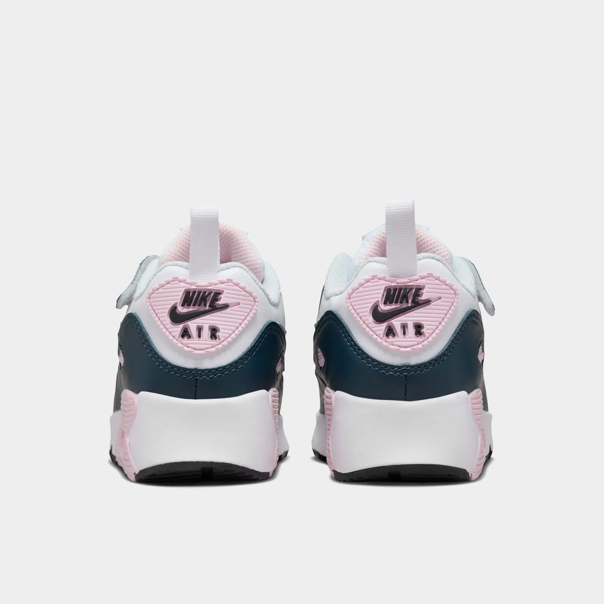 Nike Air Max 90 EasyOn PS White / Wolf Grey - Pink Foam Grip Tread Pattern
