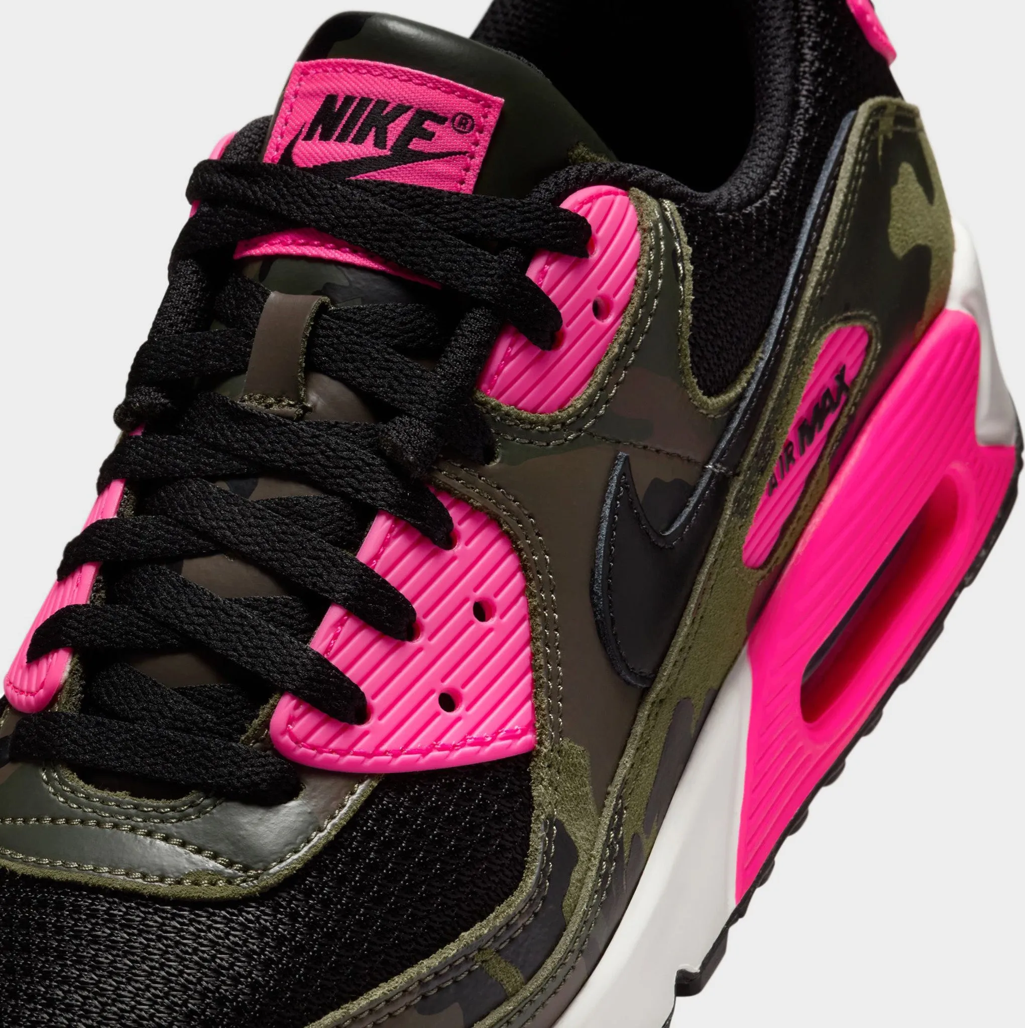 Nike Air Max 90 Premium Sequoia / Black - Hyper Pink Slip On