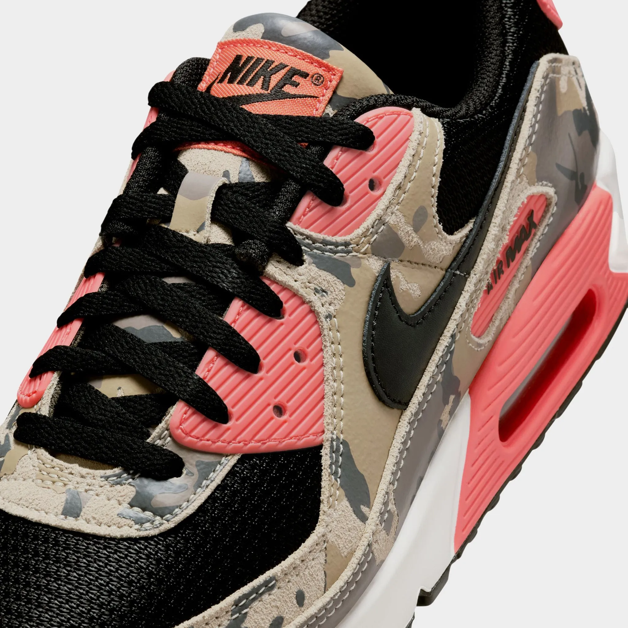 Stretch Gusset Dynamic support Nike Air Max 90 PRM Light Khaki / Black - Magic Ember