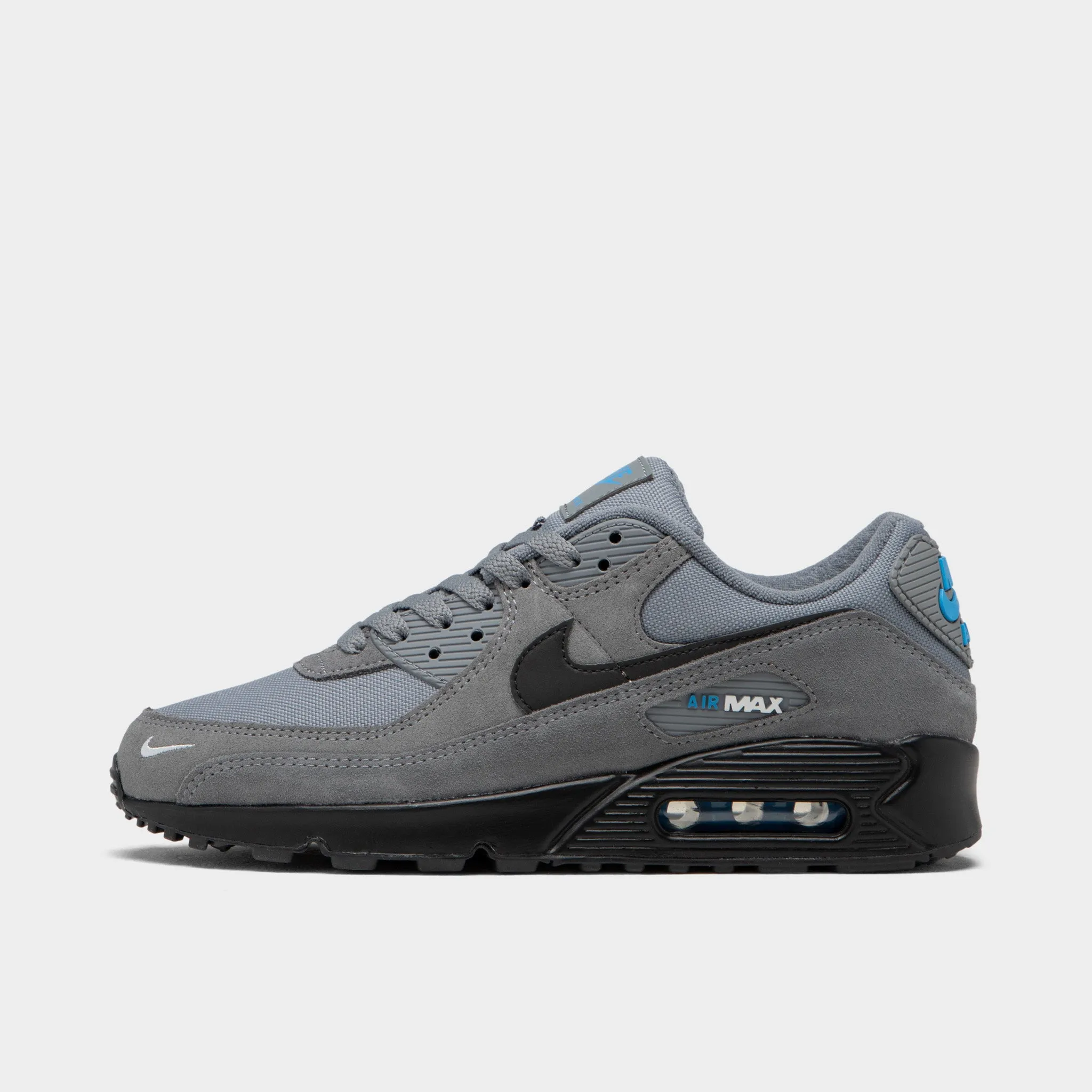 Nike Air Max 90 Smoke Grey / Light Photo Blue - Metallic Silver Padded Step Light Step