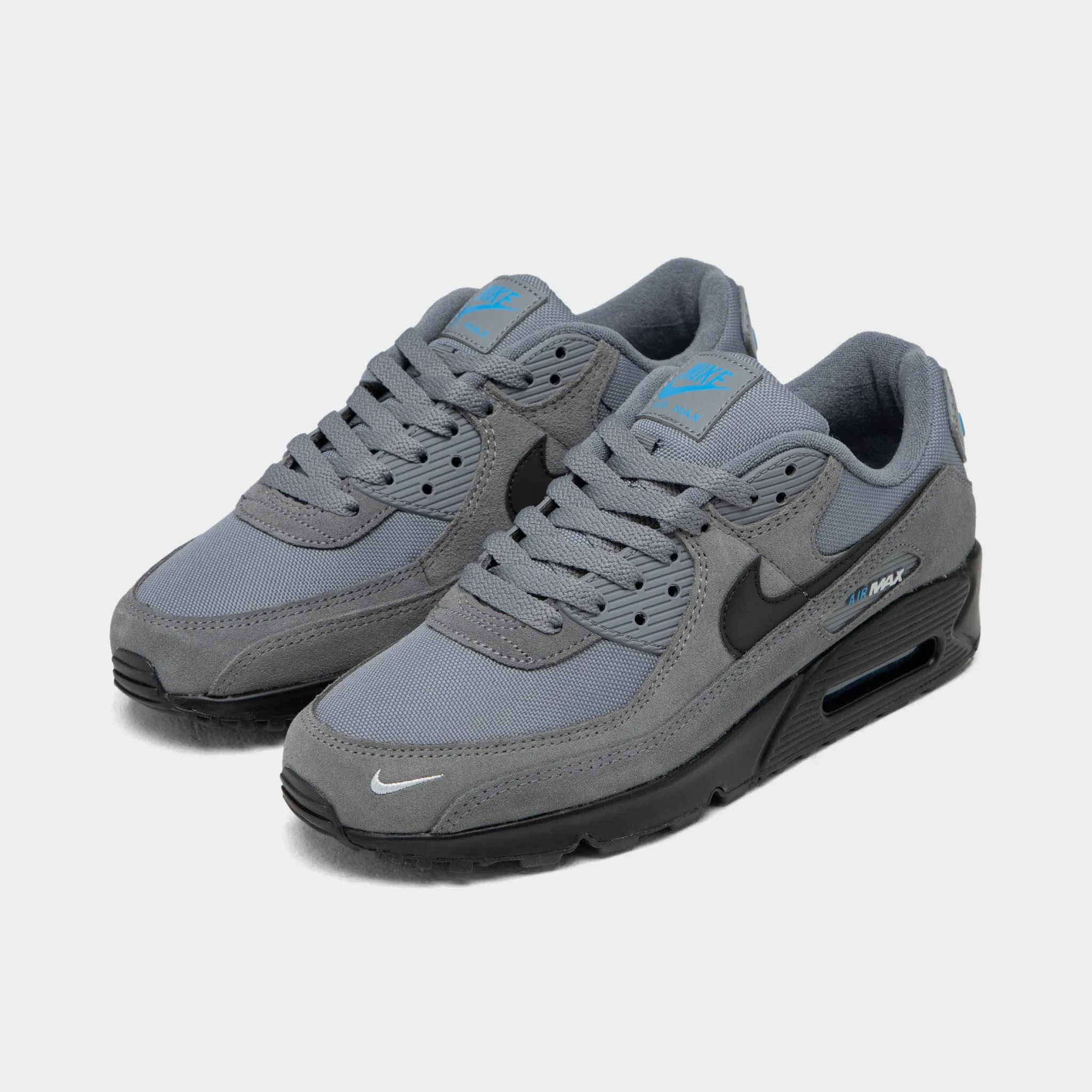 Luxe Comfort Nike Air Max 90 Smoke Grey / Light Photo Blue - Metallic Silver