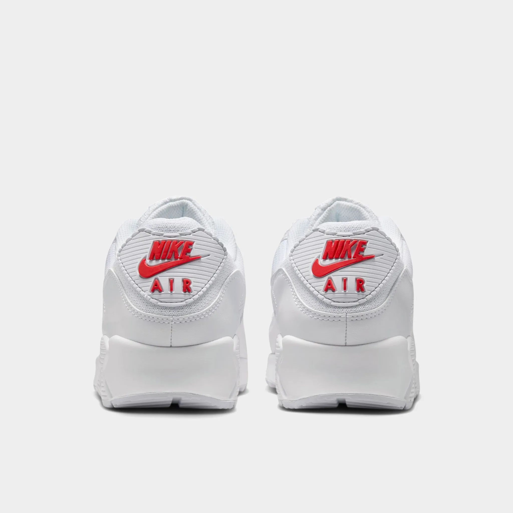 Nike Air Max 90 White / White Crimson Yoga Friendly Shock Diffusing Heel