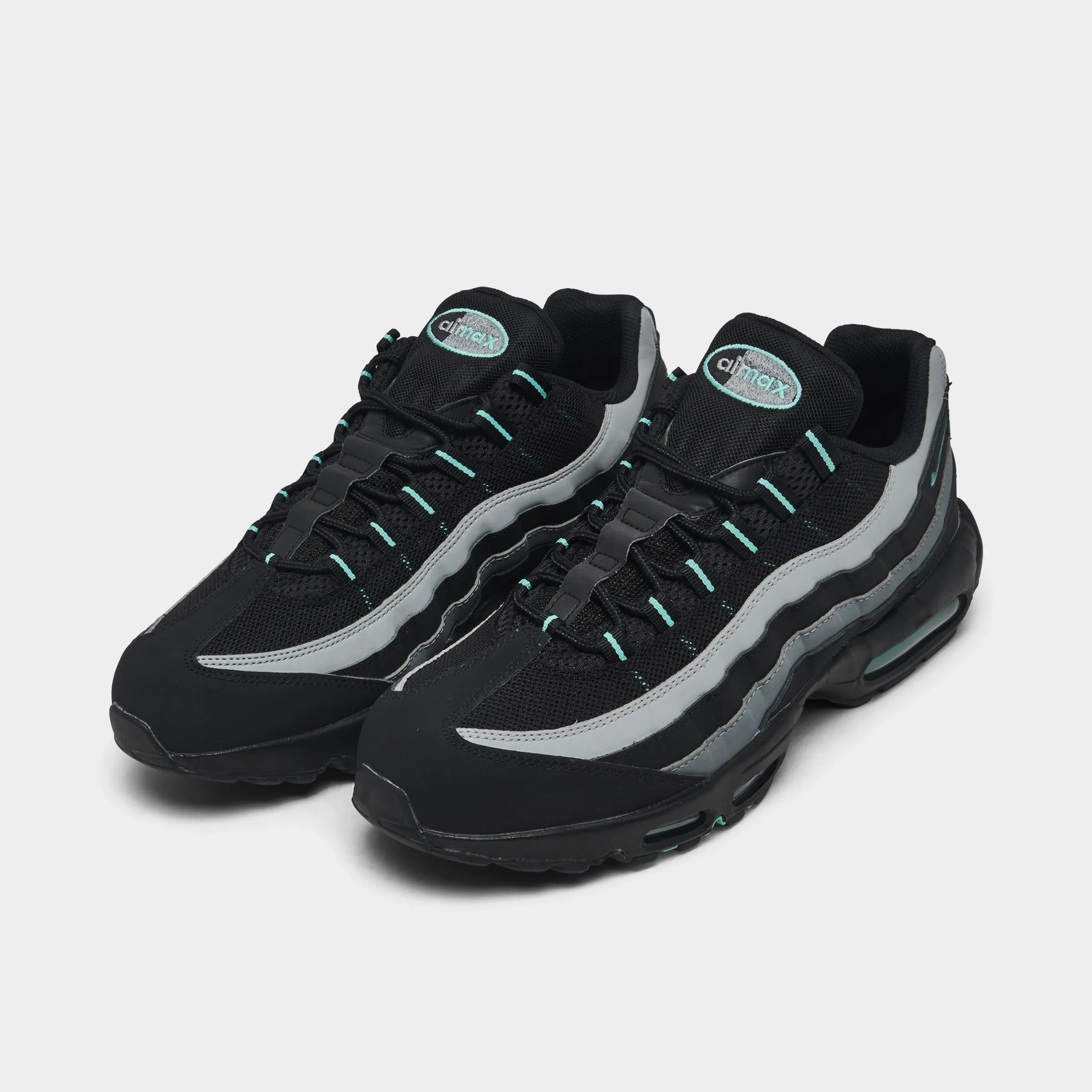 Nike Air Max 95 Black / Aurora Green - Cool Grey Timeless lining Travel Step