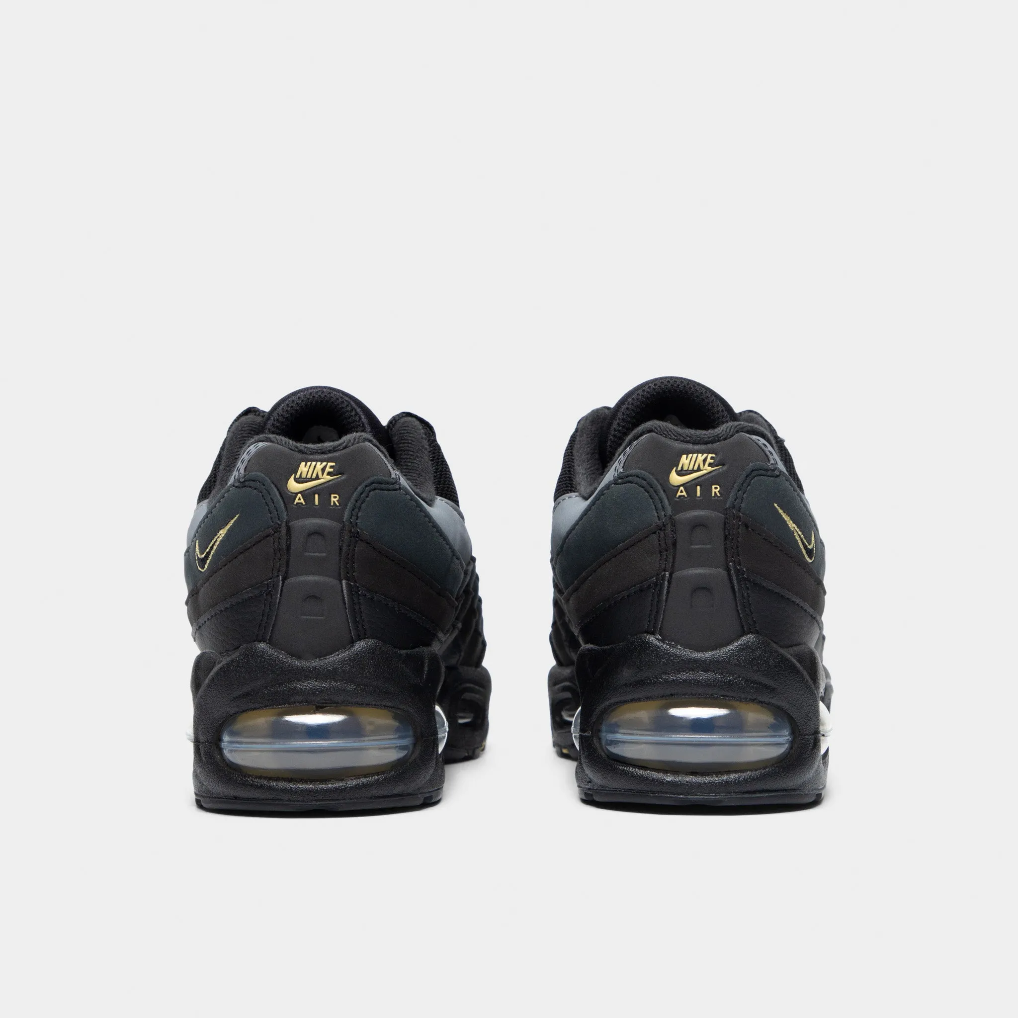 Wide Base Elastic Lacing System Nike Air Max 95 GS Black / Buff Gold - Anthrachite