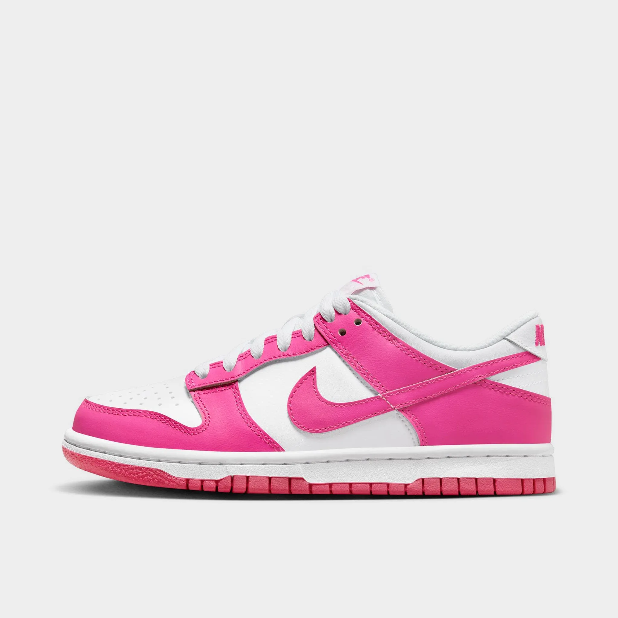 Compression Resistant Foam Lockdown fit Nike Dunk Low GS White / Laser Fuchsia