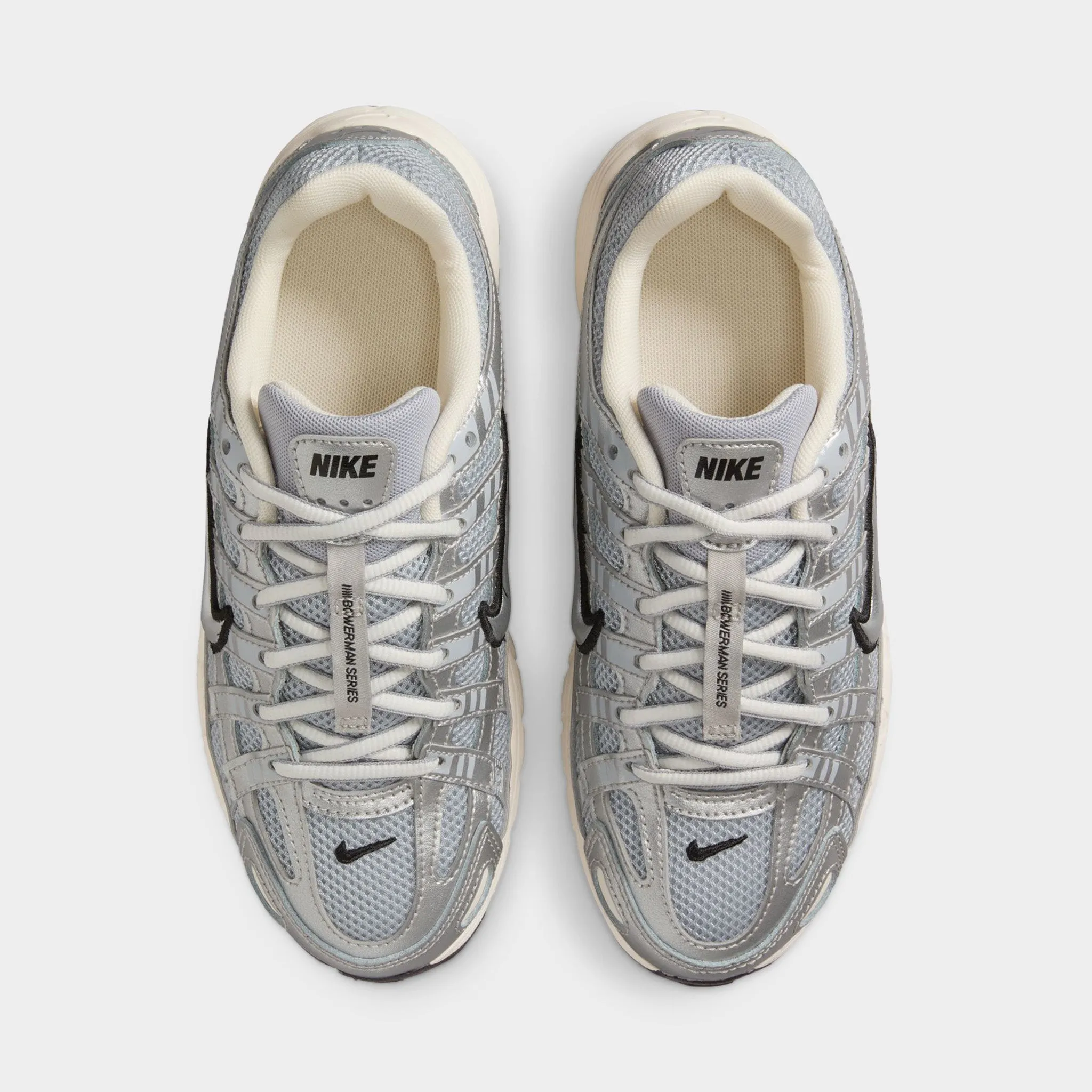 Ventilation Perforations Nike P-6000 GS Metallic Silver / Black