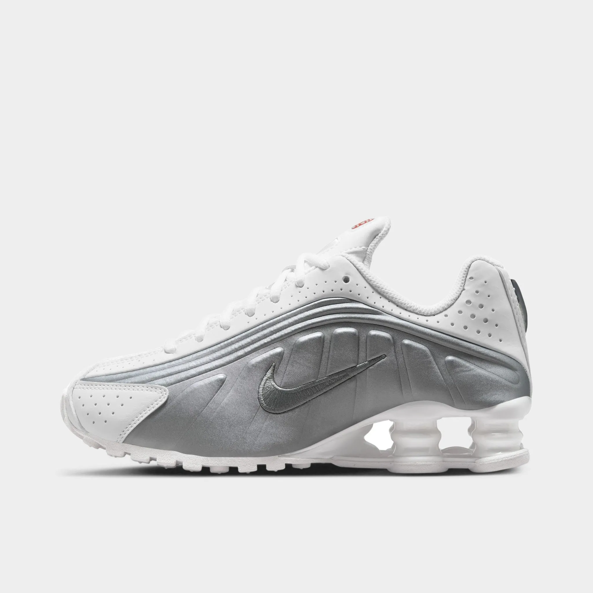 Tension Free Lacing Nike Shox R4 GS White / Metallic Silver - White