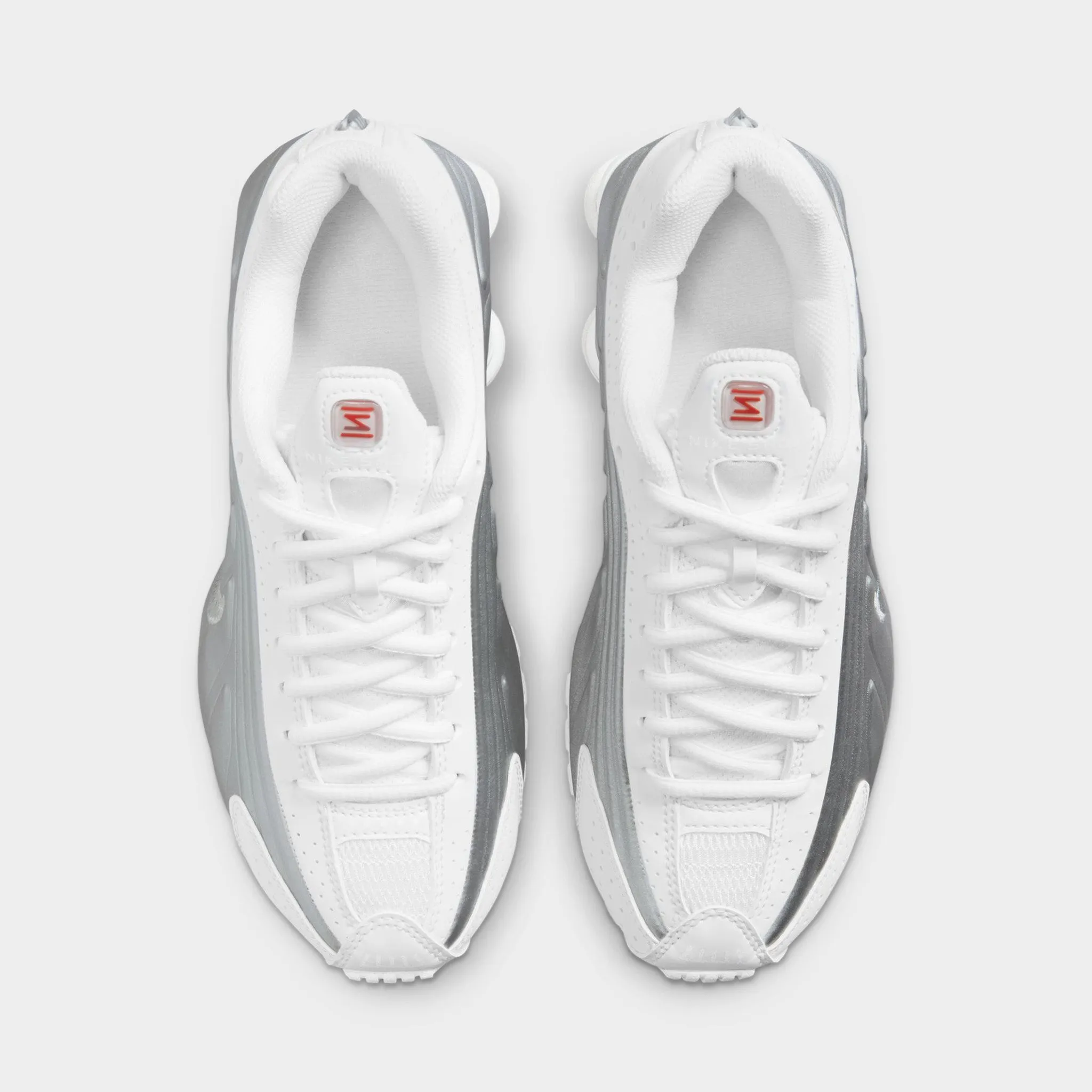 Nike Shox R4 GS White / Metallic Silver - White Motion Flow