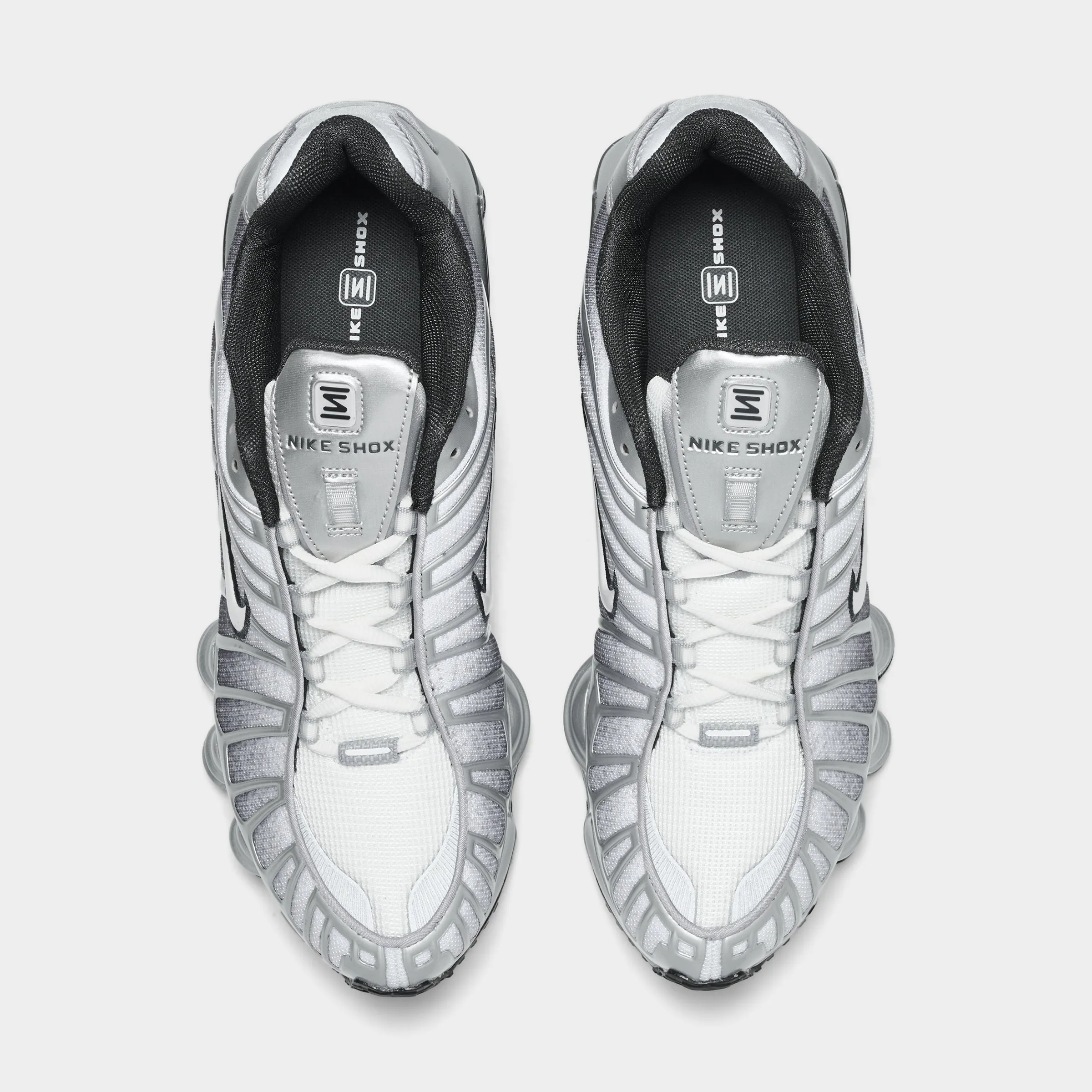 Pressure Mapped Outsole Nike Shox TL Print Metallic Silver / Summit White - Wolf Grey