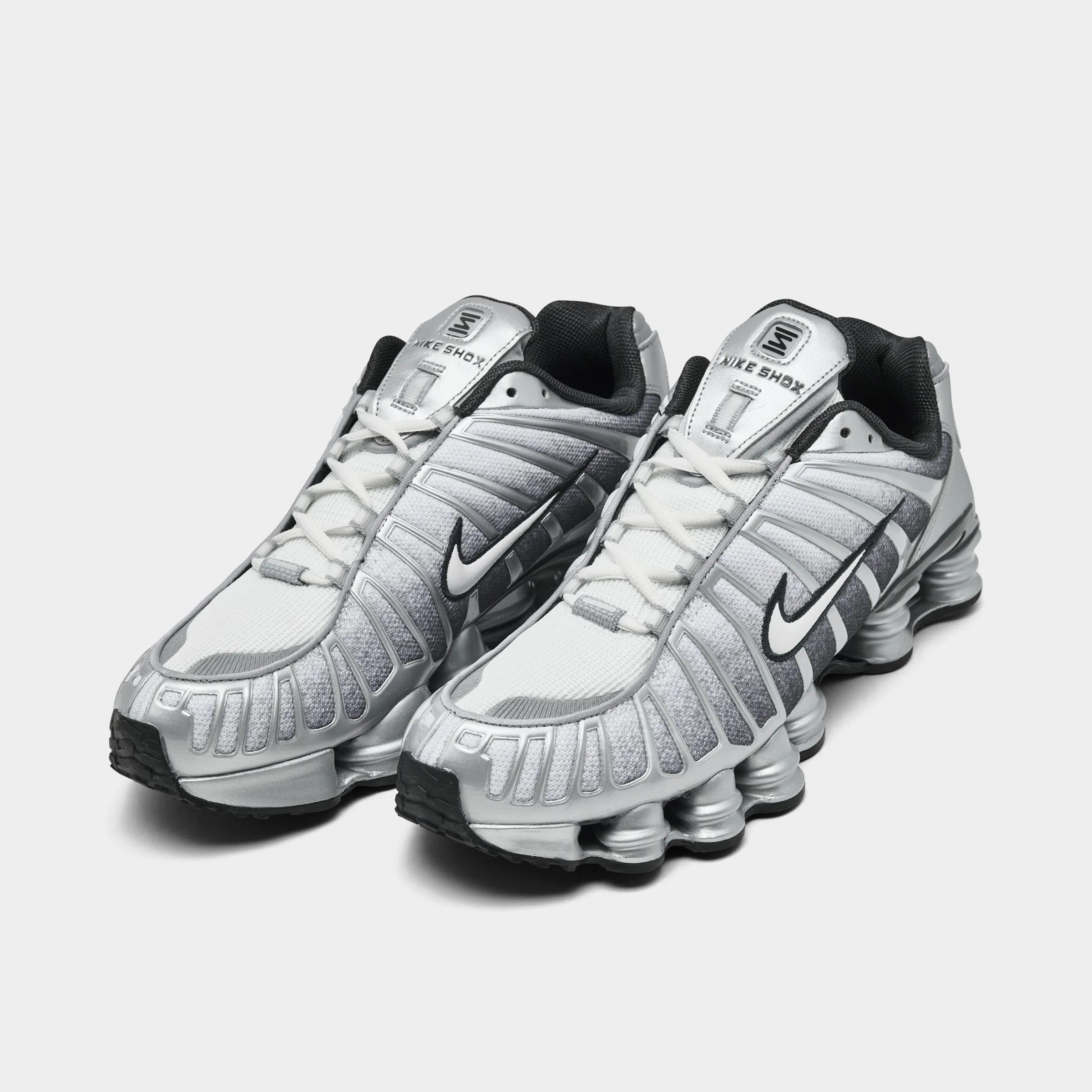 Nike Shox TL Print Metallic Silver / Summit White - Wolf Grey Layered Look Urban Flex