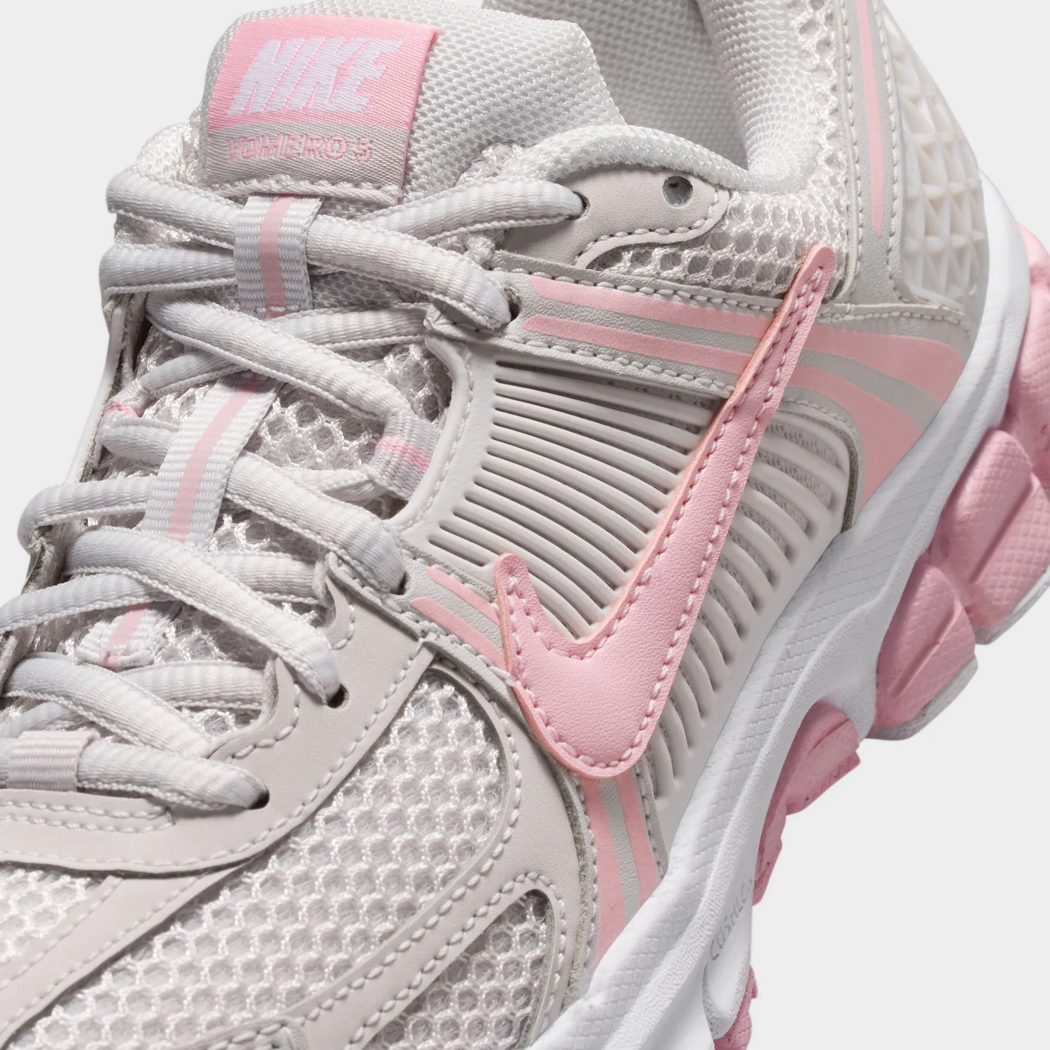 Nike Vomero 5 GS Vast Grey / Medium Soft Pink - White TPU Reinforcement All-day Traction