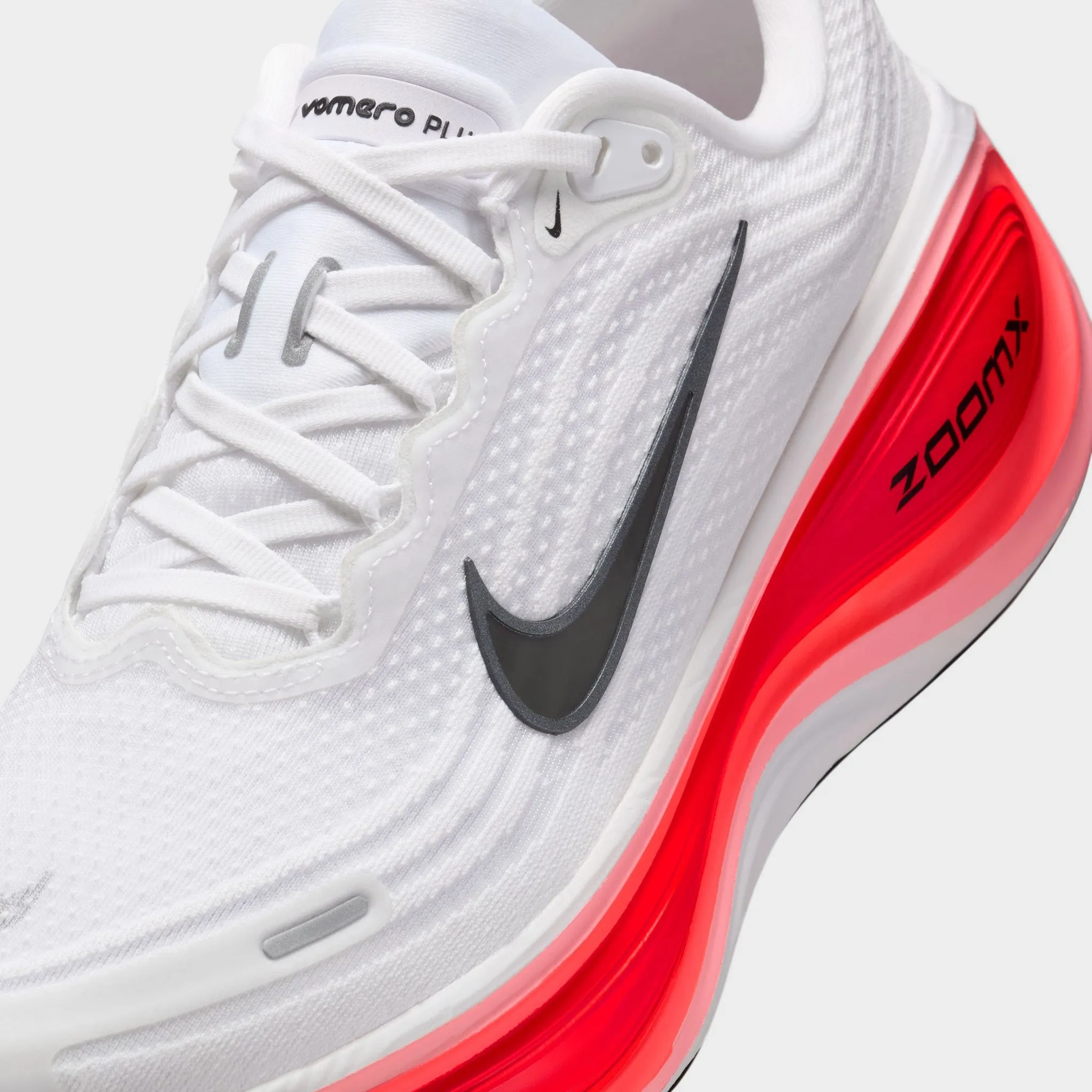 Nike Vomero Plus White / Black - Bright Crimson Street Smart Wear   Resistant