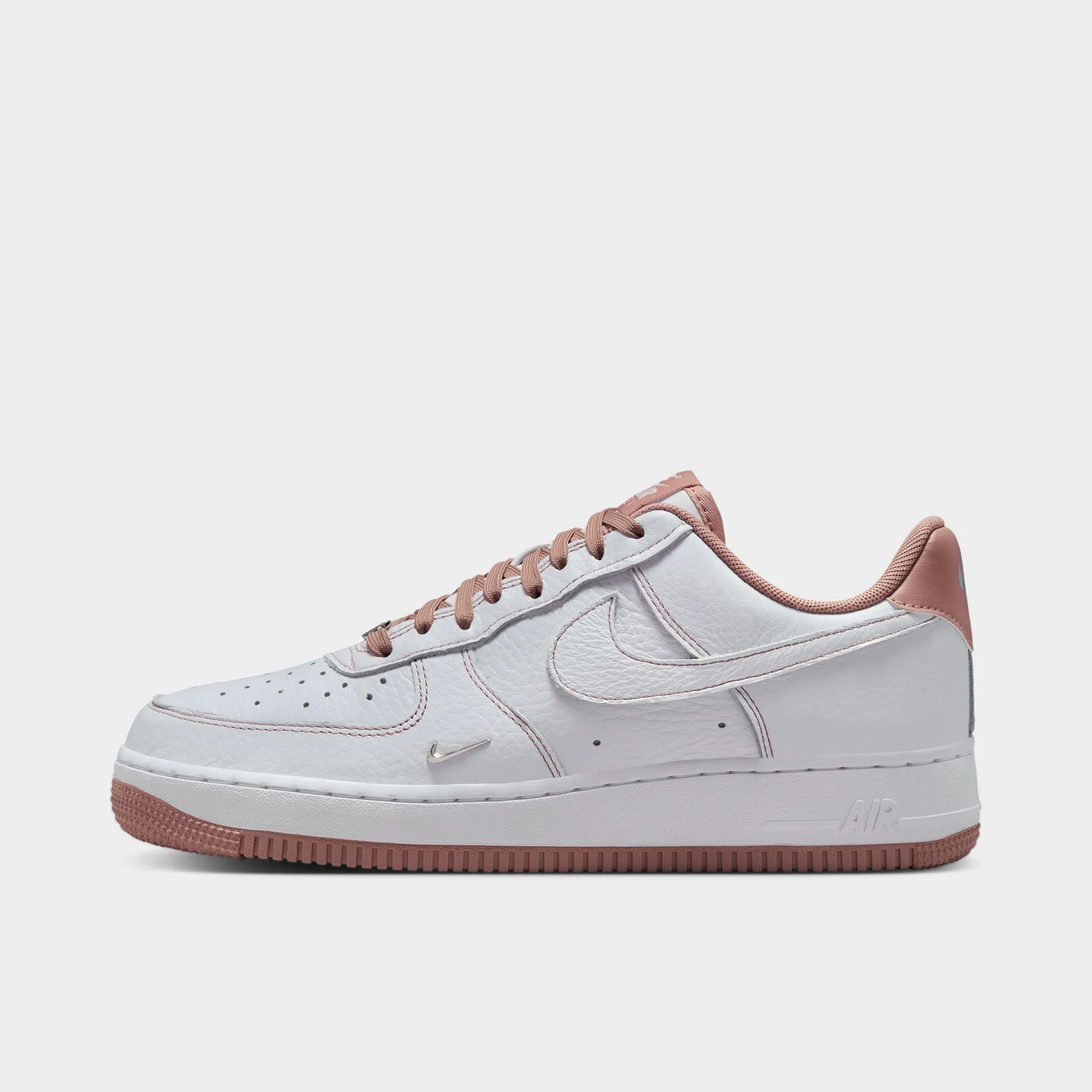 seniors - specific features Vibrant Look Nike Women's Air Force 1 '07 Mini Jewel White / Particle Pink - Metallic Silver