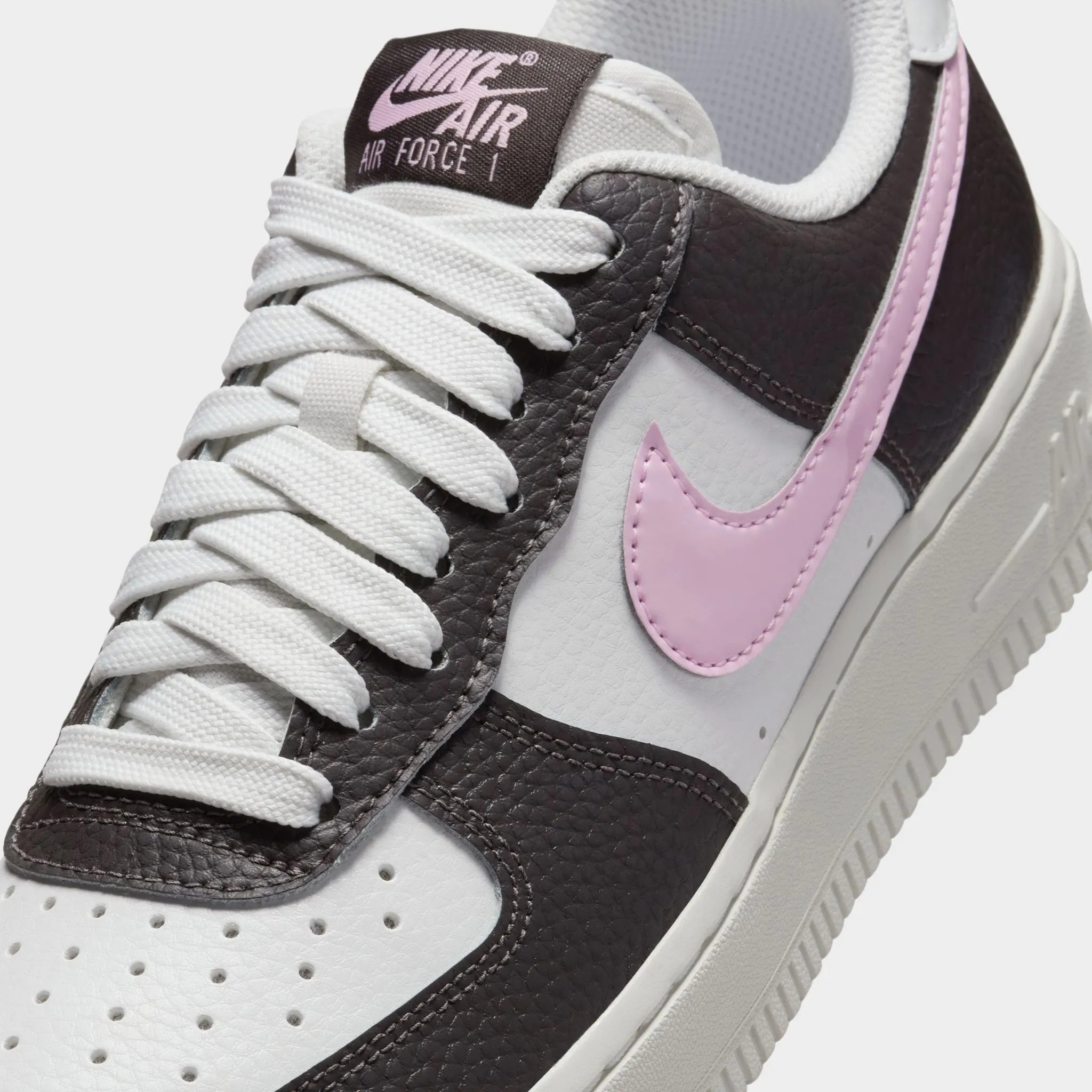 Nike Women's Air Force 1 '07 Summit White / Pink Foam - Medium Ash Cross Training Compatibility Elastic Heel Tab Design