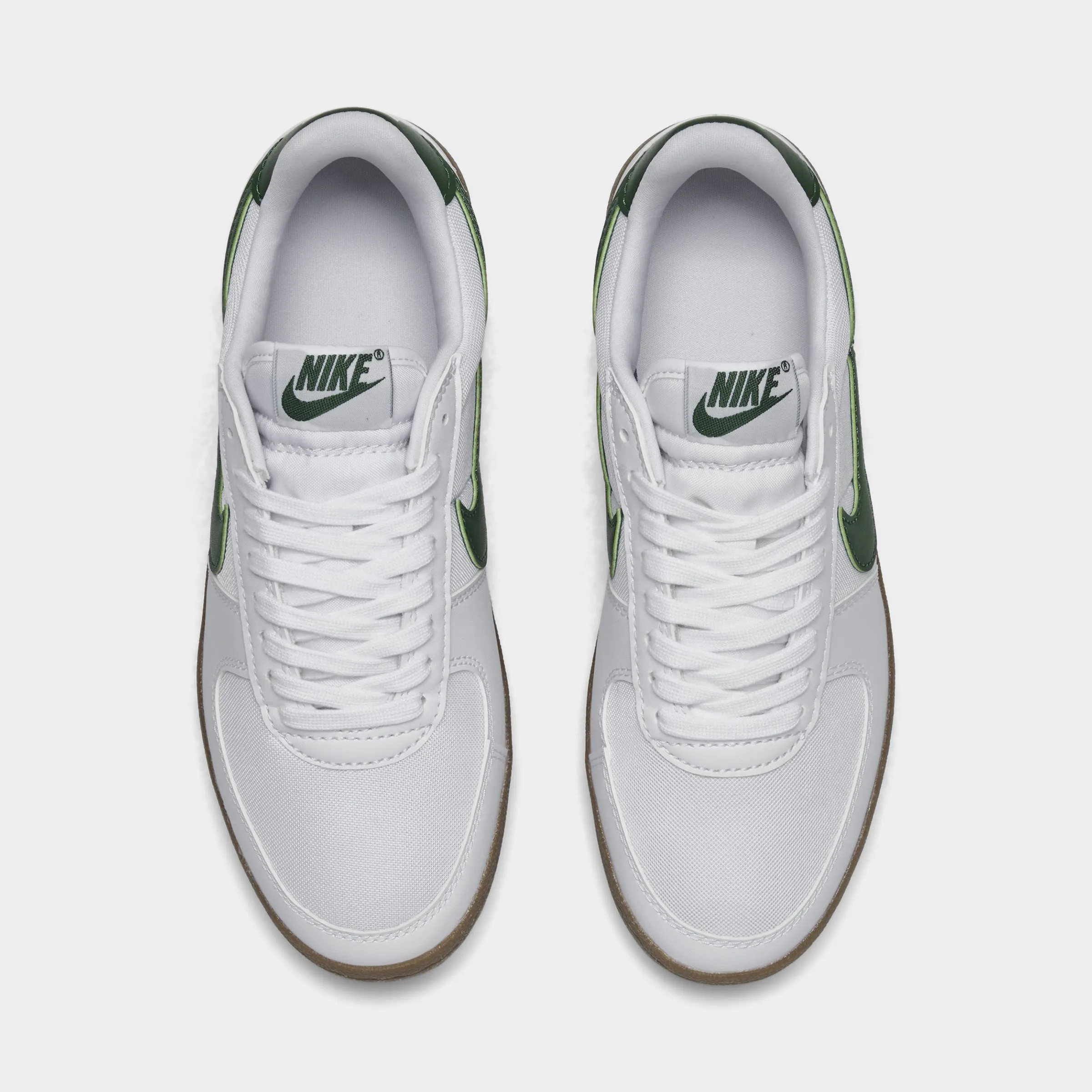 Nike Women's Field General White / Gorge Green - Dark Gum All Day Wear Comfort Abrasion Resistant Mesh