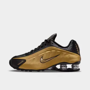 Nike Women's Shox R4 Black / Metallic Gold - Metallic Silver Body Alignment