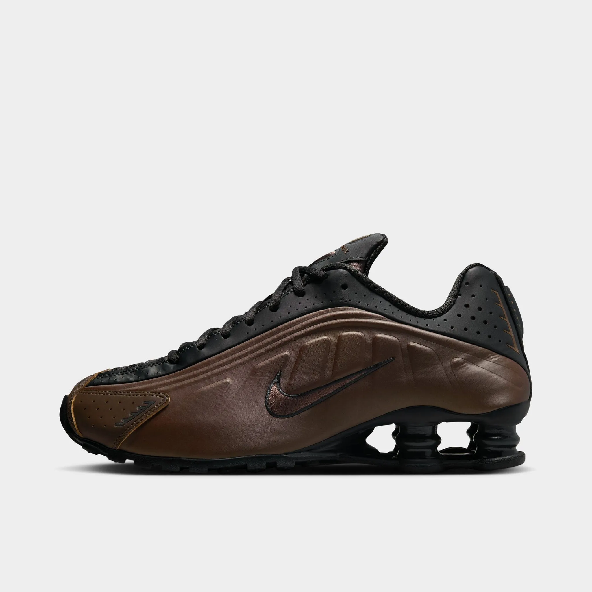 Nike Women's Shox R4 Off Noir / Off Noir - Ironstone Support frame Reinforced Lace Holes