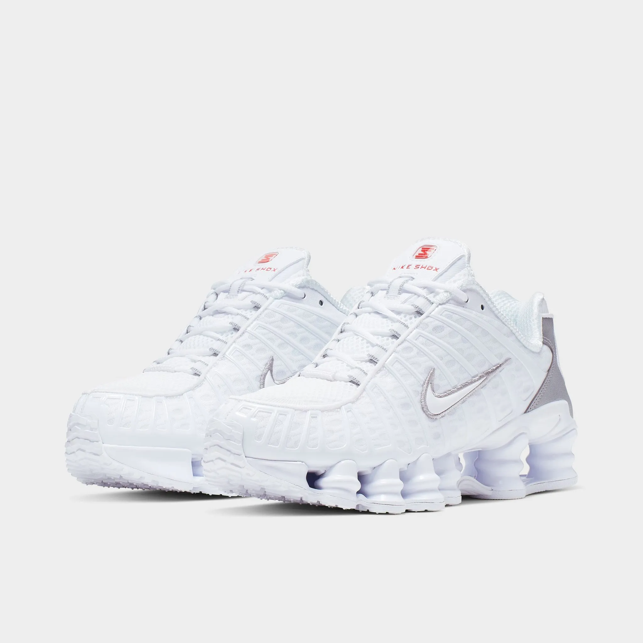 Thermal Molded Midsole Fitness Edge Nike Women's Shox TL White / White - Metallic Silver