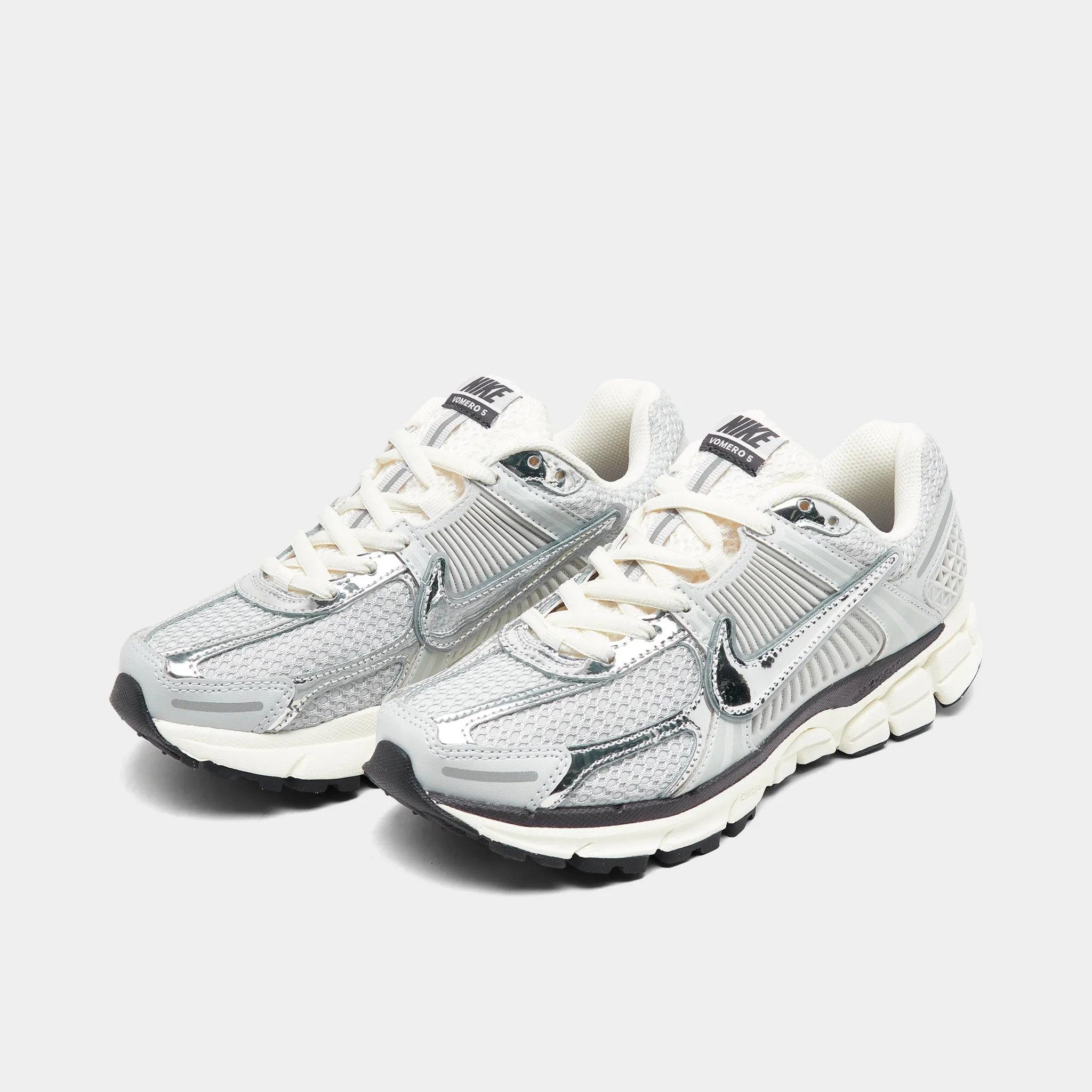 Bonded Reinforcement Panels Cool Design Nike Women's Zoom Vomero 5 Photon Dust / Chrome - Gridiron