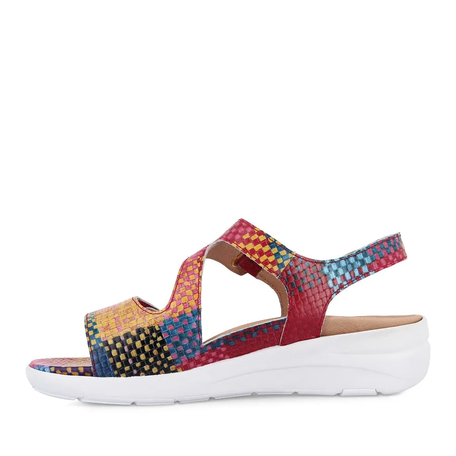 Cushioned Sole NILA XW - BRIGHT CHECK MULTI LEATHER