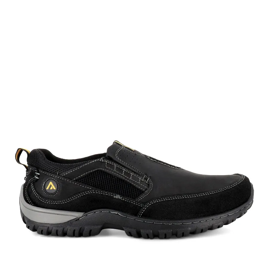 TESLER - BLACK LEATHER All Day Comfort Tech Smart Choice