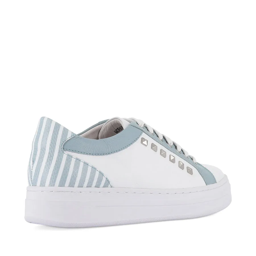 Motion Control Frame Non Marking Sole NOBODYS - WHITE DENIM MULTI LEATHER