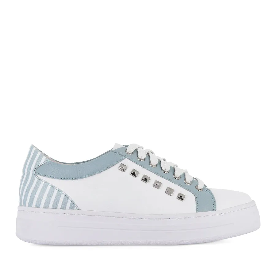 Moisture wicking NOBODYS - WHITE DENIM MULTI LEATHER