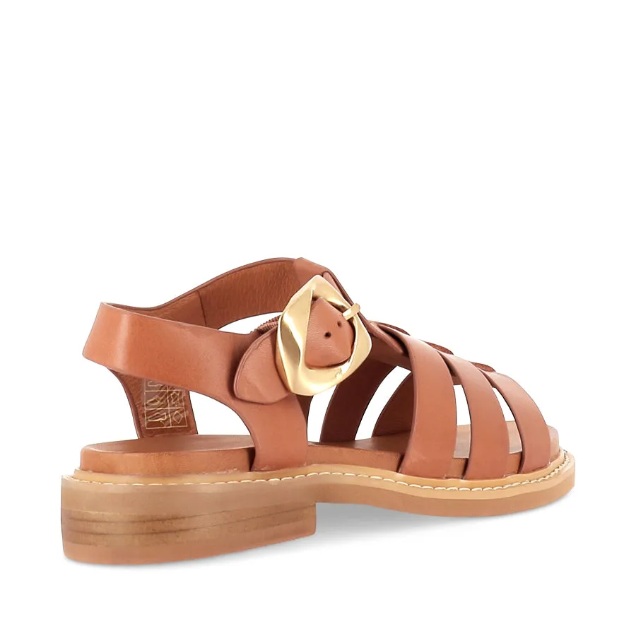 ORNAMENT - BRANDY LEATHER hollow design