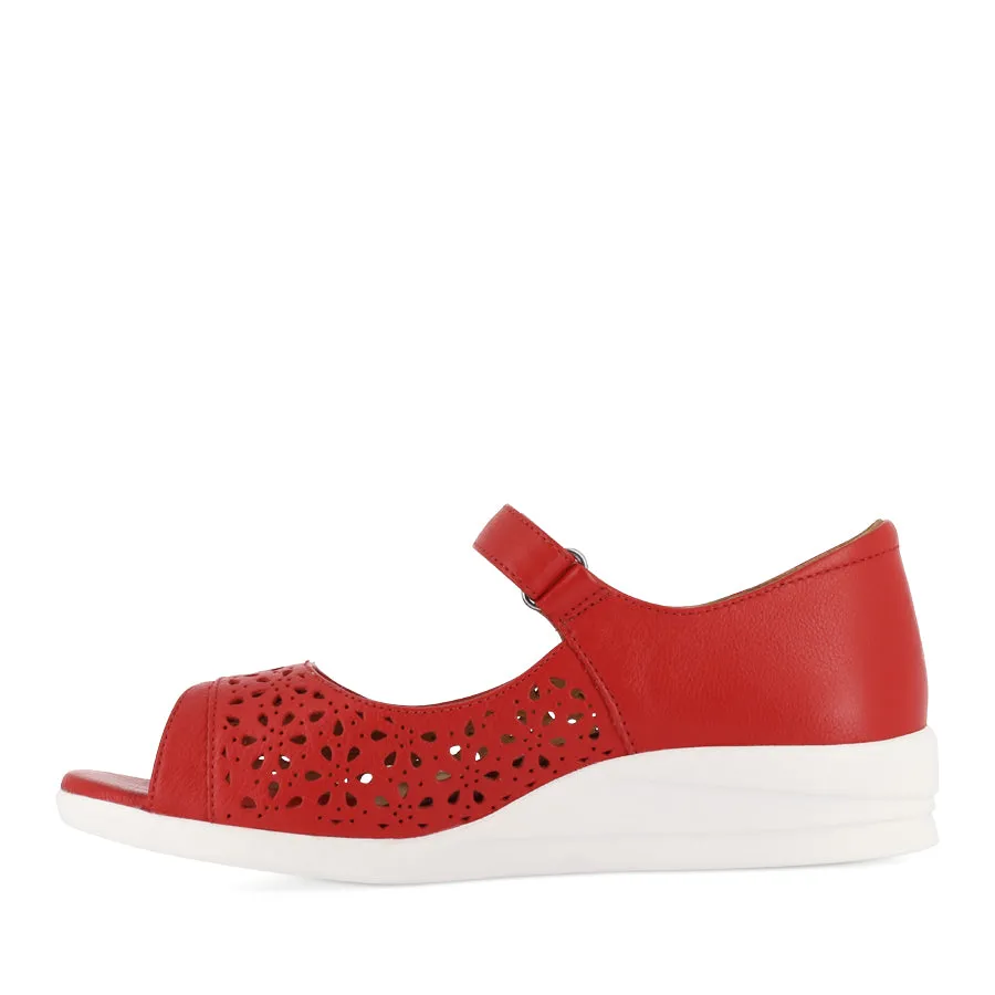 DAFFODIL W - RED LEATHER Comfy lining