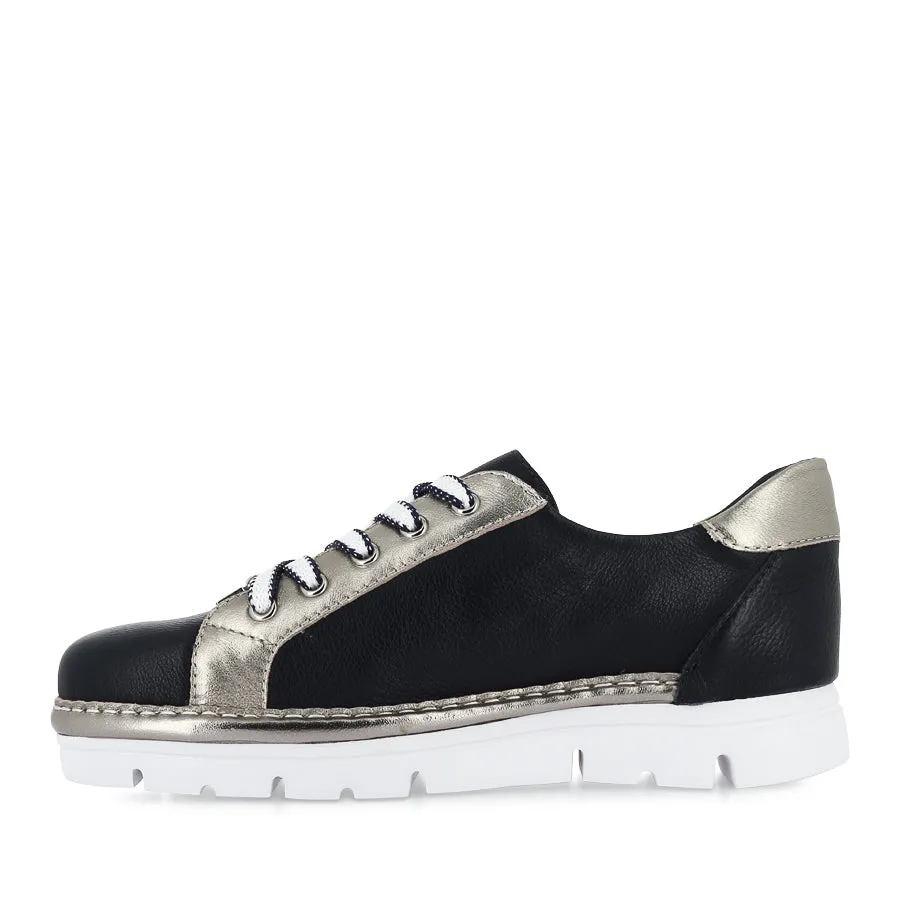 Run Mode ELOS - NAVY ARGENTO LEATHER