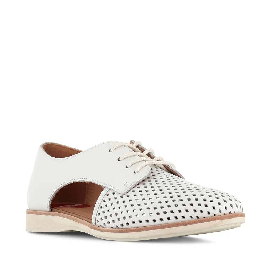 Chunky Sole SIDECUT PUNCH - SPORTS WHITE LEATHER