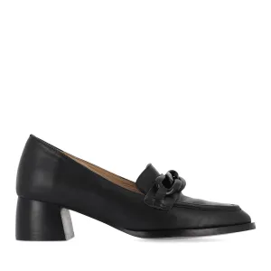 NOMASS - BLACK BLACK LEATHER Casual Slip-on Design