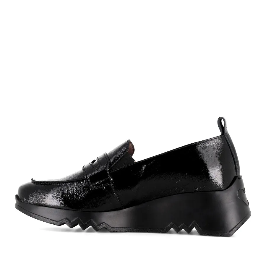 Boardroom Appropriate Easy Slip-ons EVELYN E-6712 - BLACK BLACK PATENT