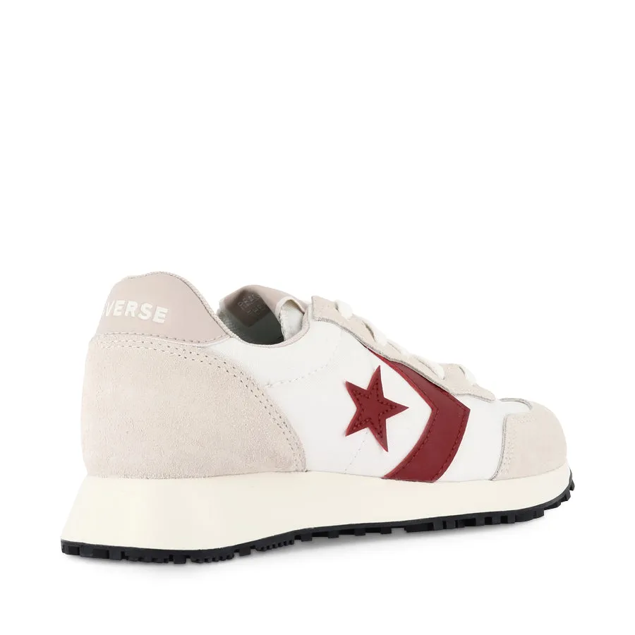 OMEGA TRAINER LOW - LIGHT DUNE/VINTAGE WHITE/PARK RED Non Slip Inner Sock Everyday Runner