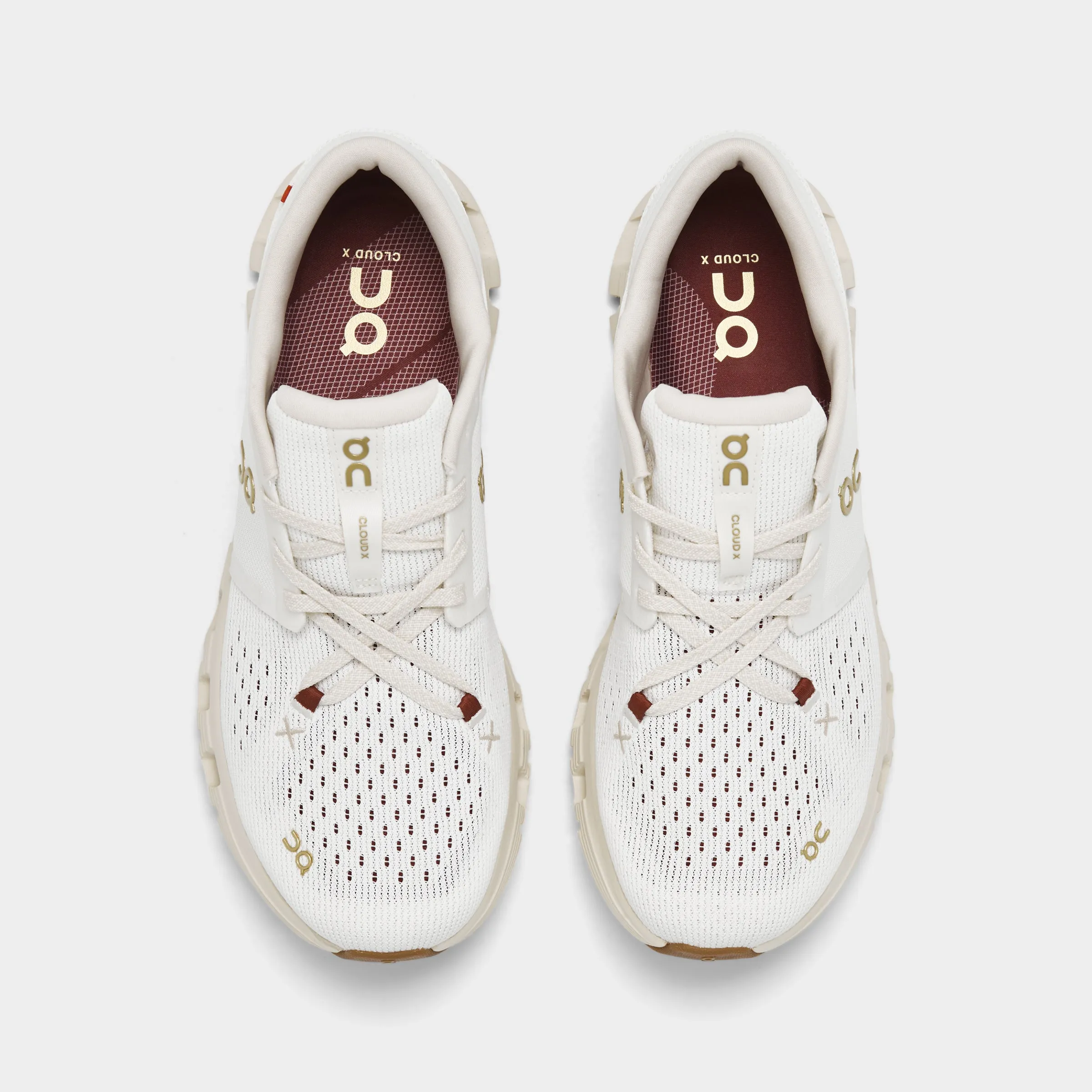 On Cloud X 4 Ivory / Cream Tear Resistant Mesh